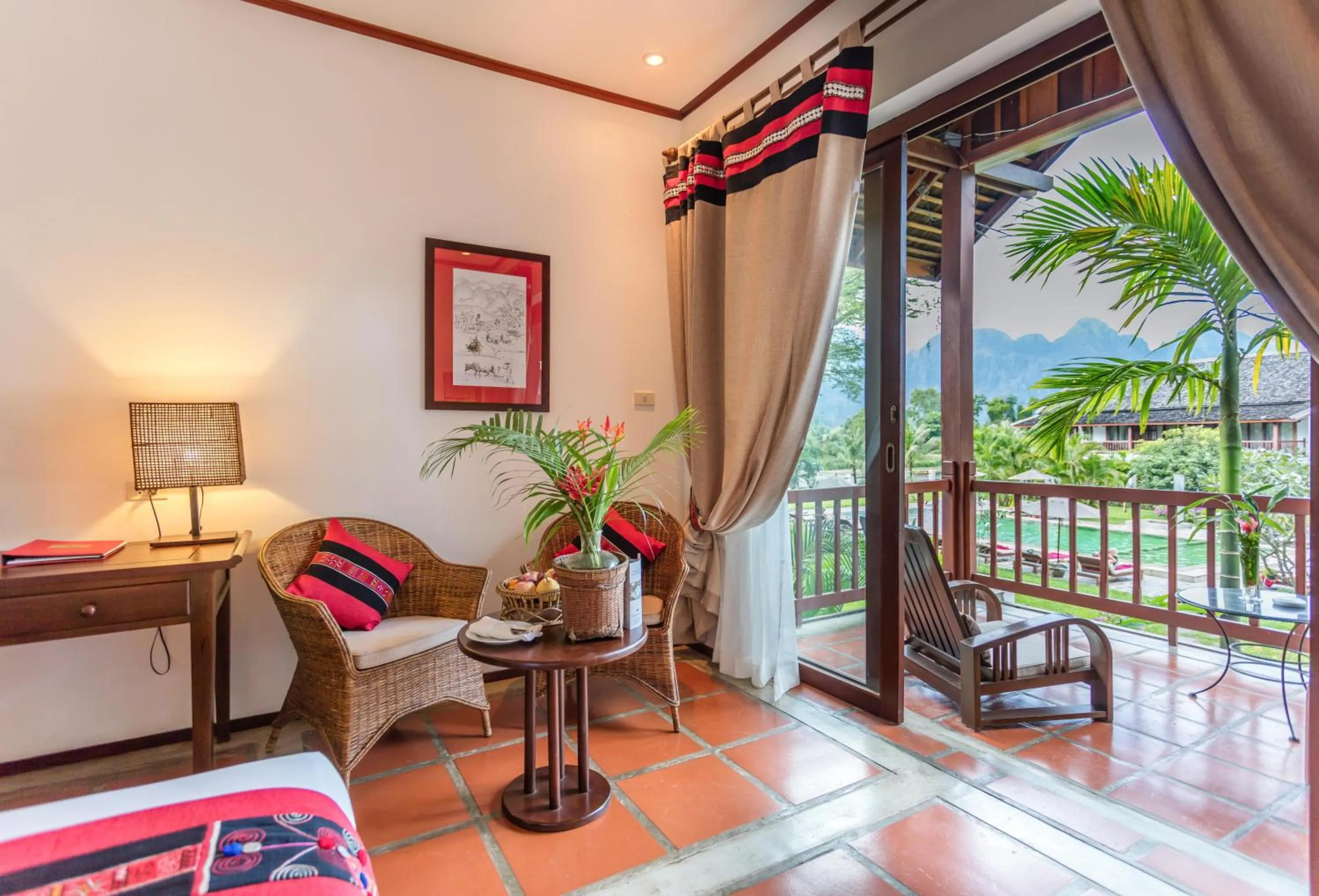 Balcony/Terrace in Riverside Boutique Resort, Vang Vieng