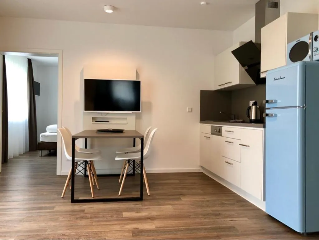 Kitchen or kitchenette in Appartements an der Golfanlage