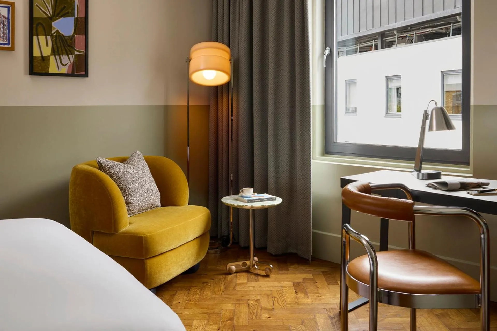 Seating area, Bed in The Hoxton, Shoreditch