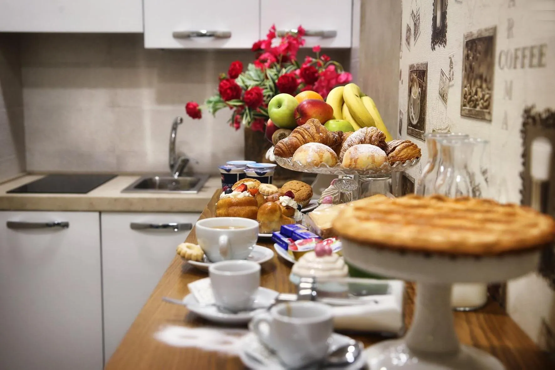 Kitchen or kitchenette in B&B Pompei Olympus
