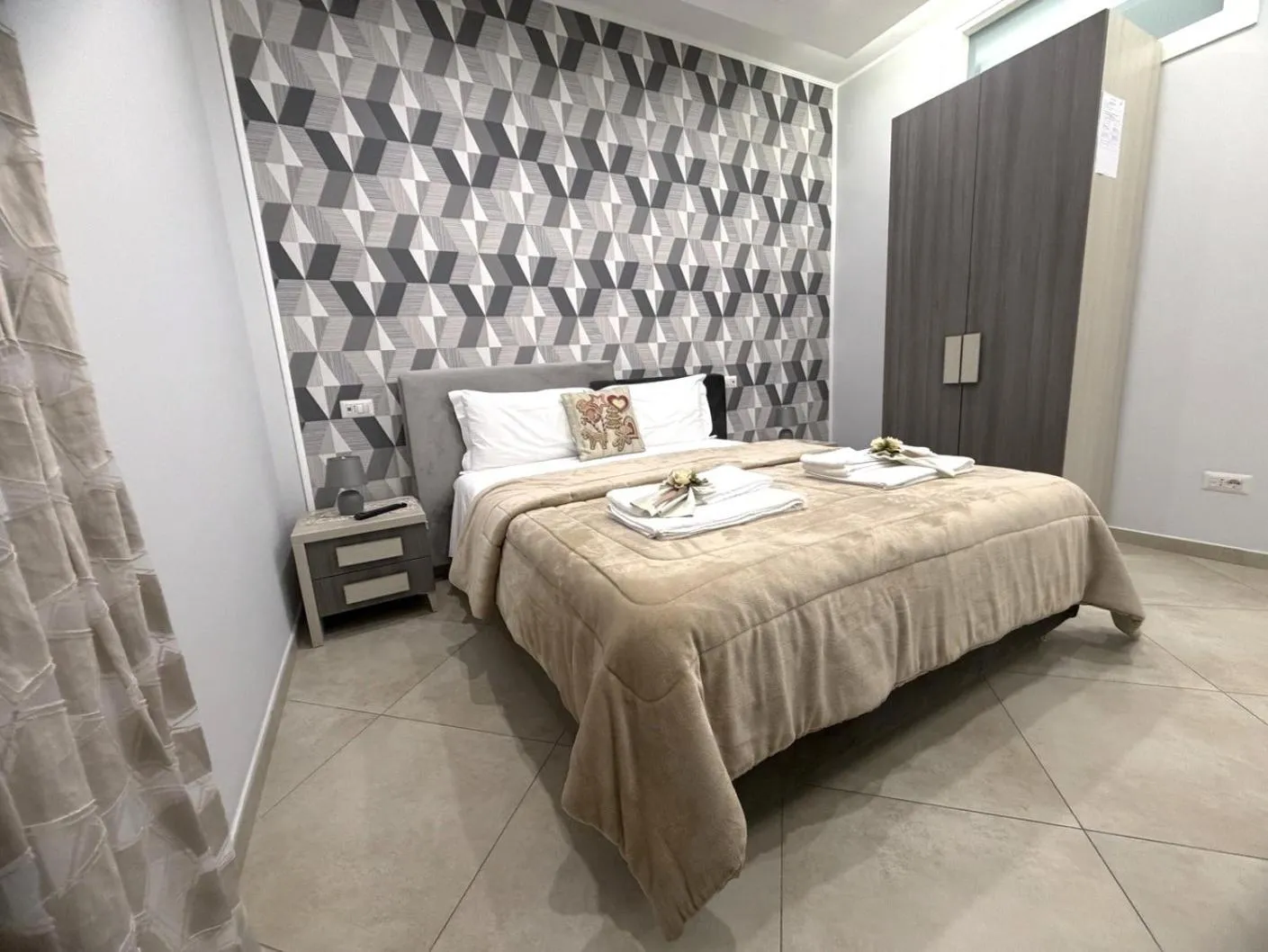 Bed in B&B Pompei Olympus