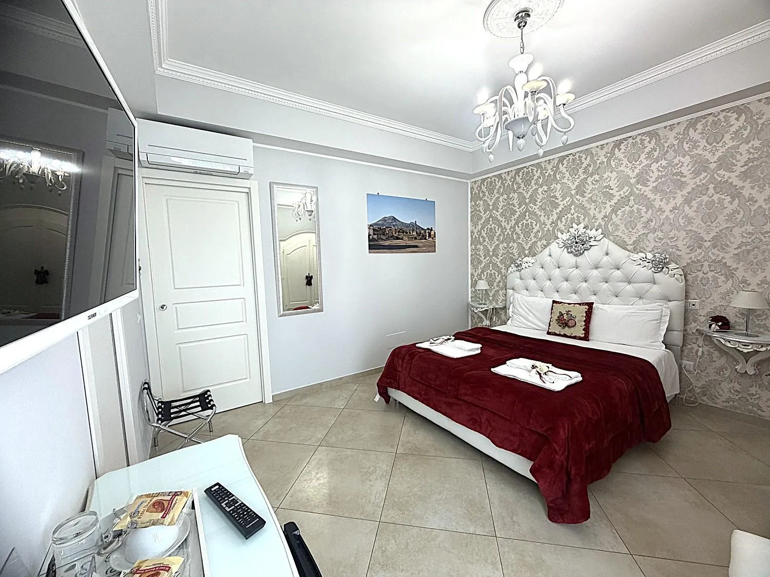 Bed in B&B Pompei Olympus