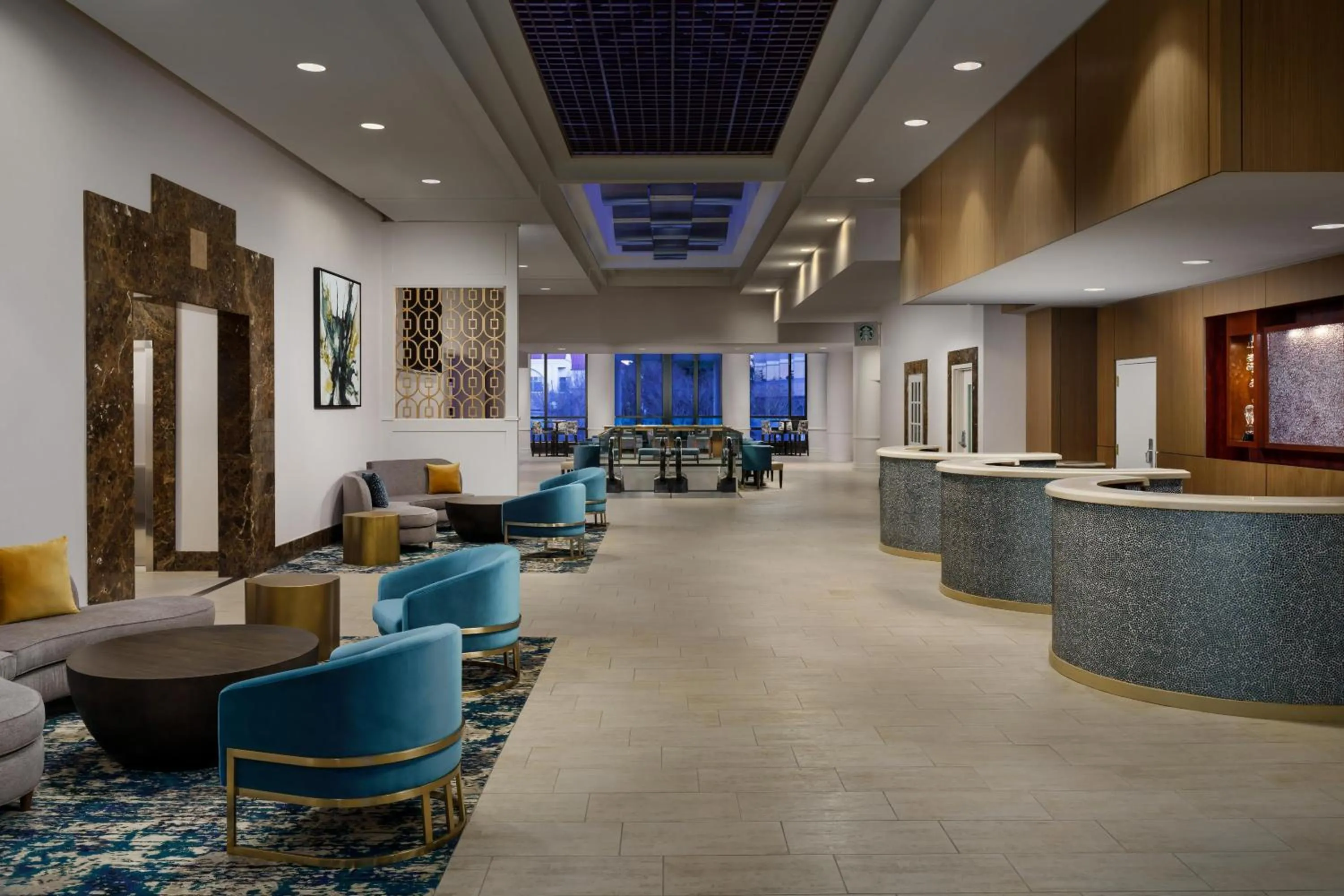 Lobby or reception in Hilton Charlotte University Place