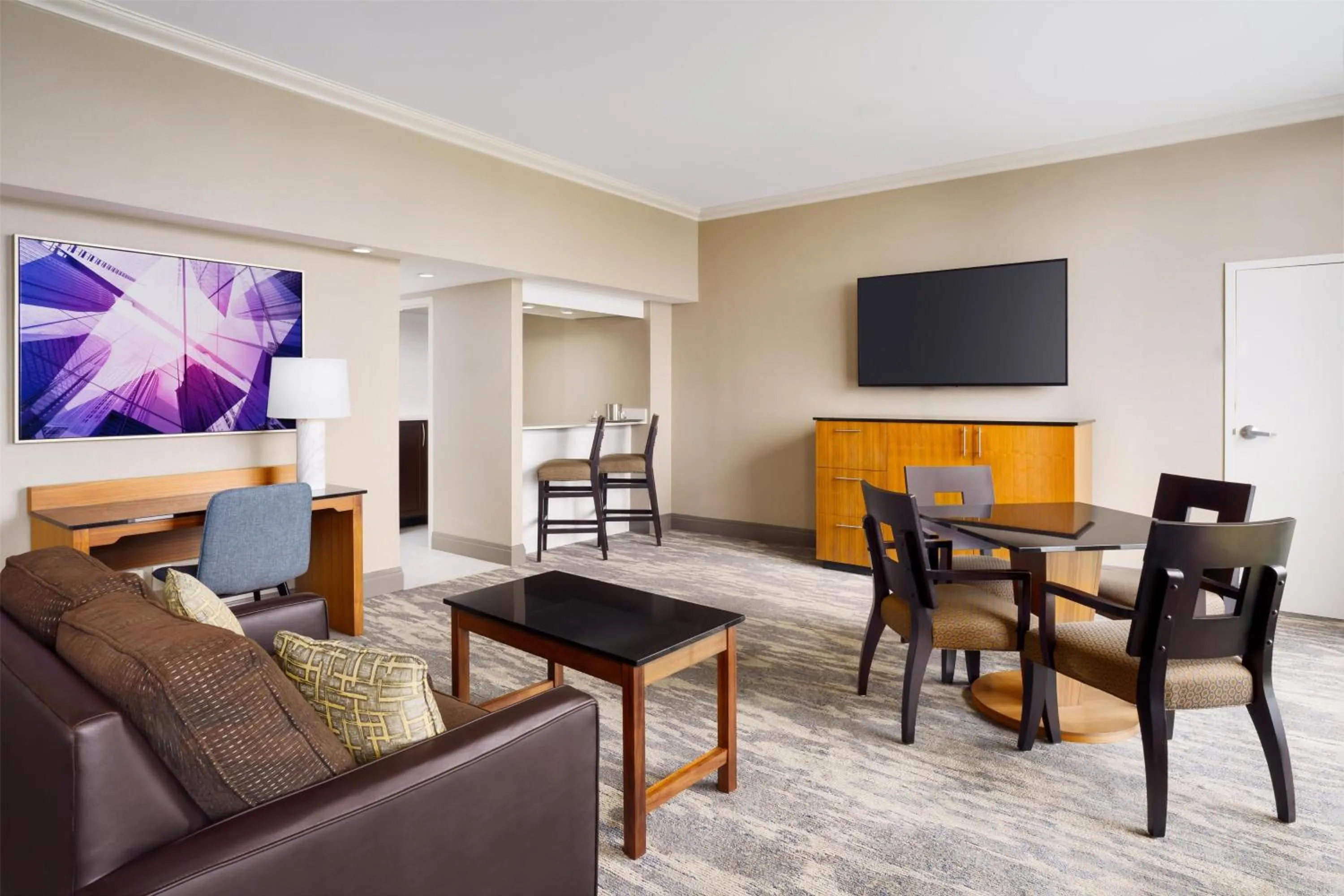 Living room in Hilton Charlotte University Place