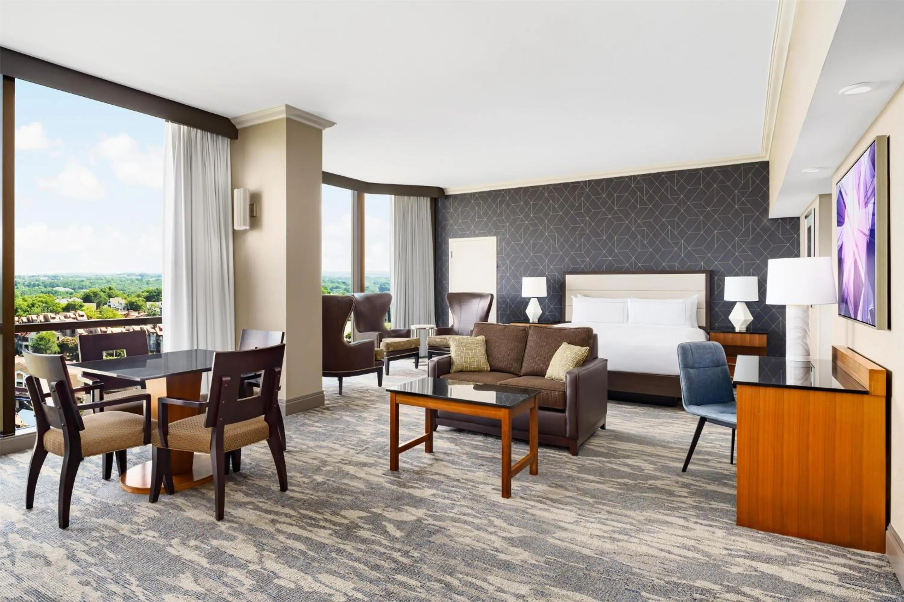 Living room in Hilton Charlotte University Place