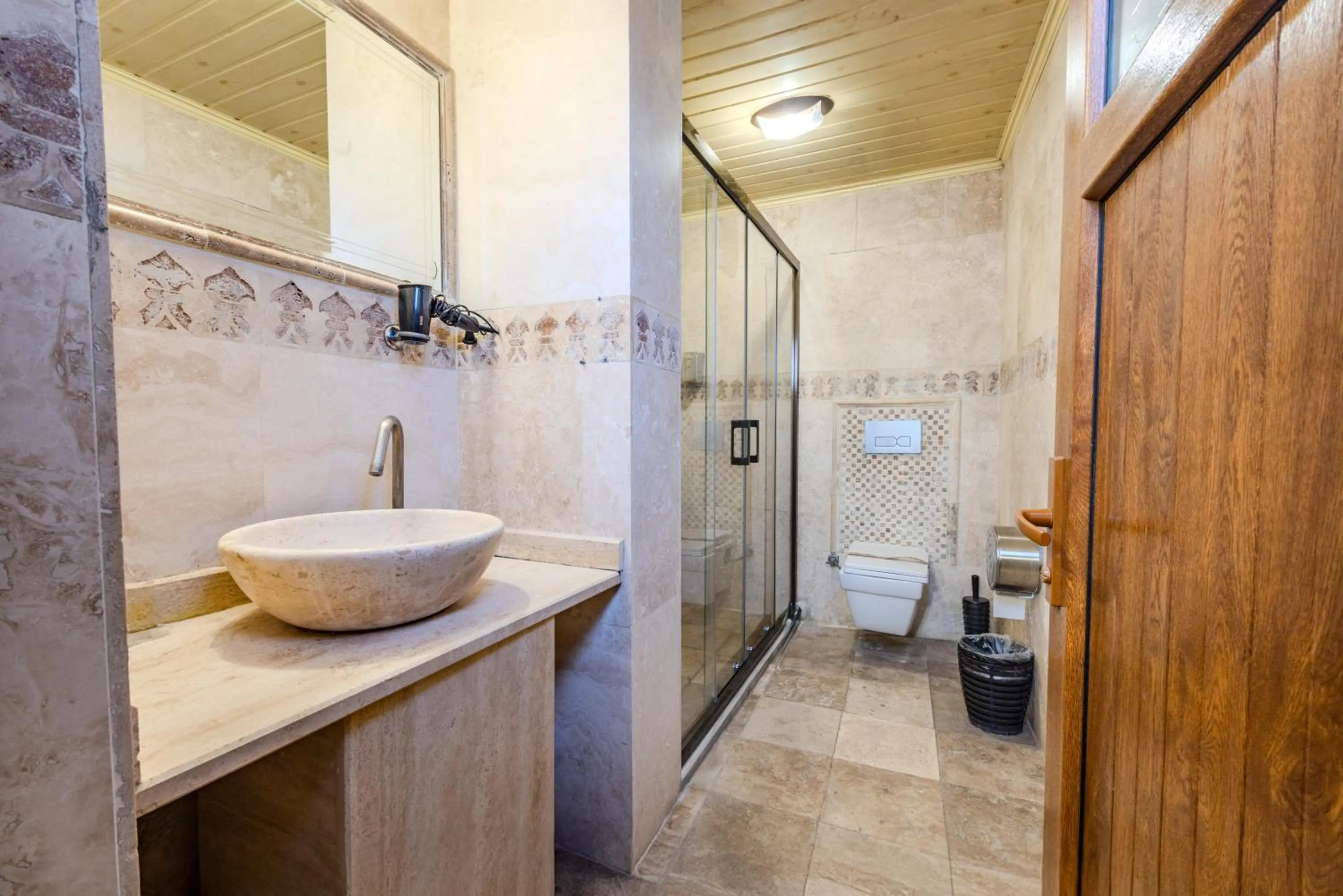 Shower in Kayatas Cave Suites