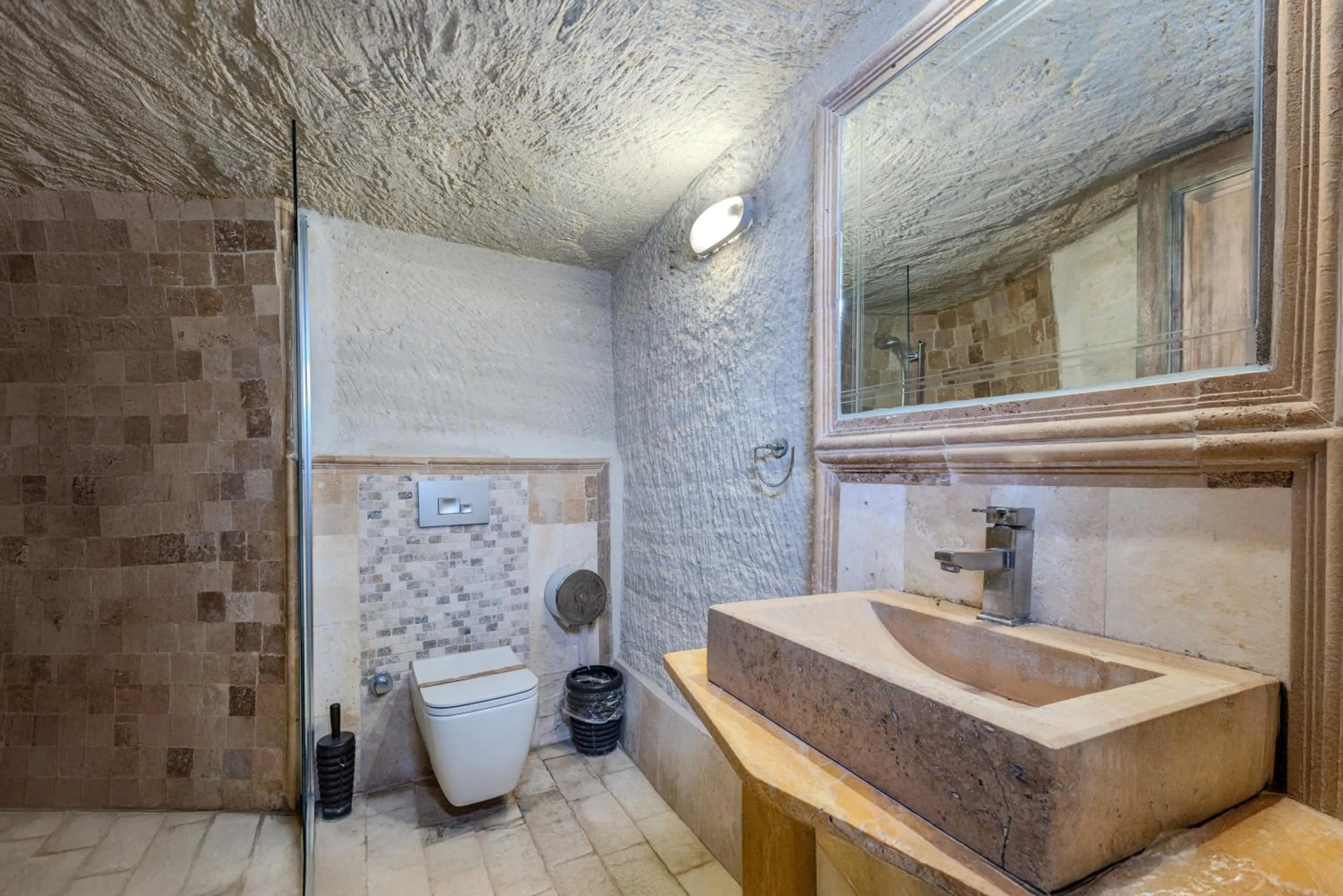 Shower in Kayatas Cave Suites