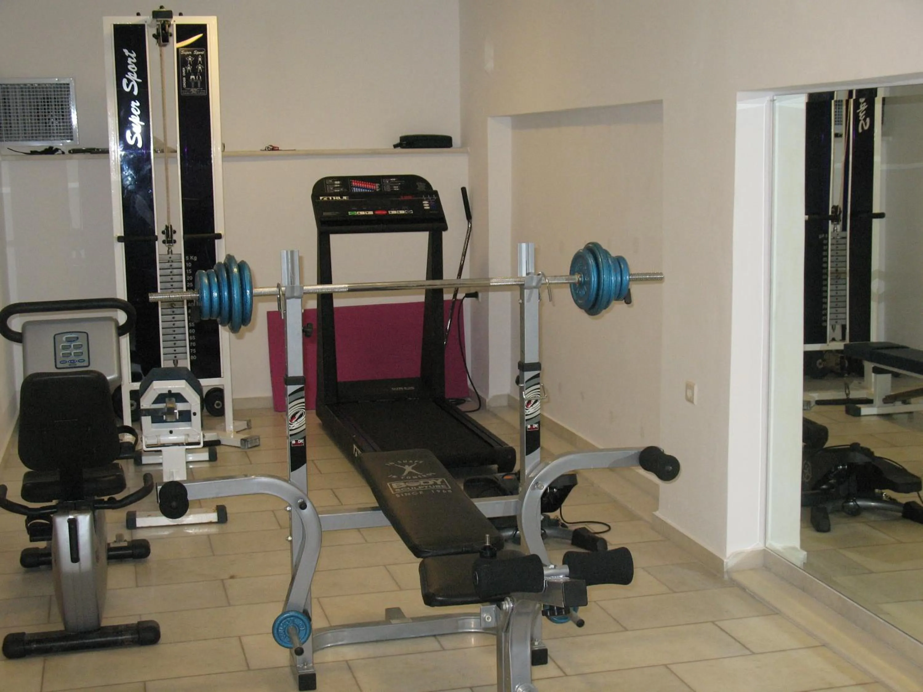 Fitness centre/facilities in Aegeon Hotel