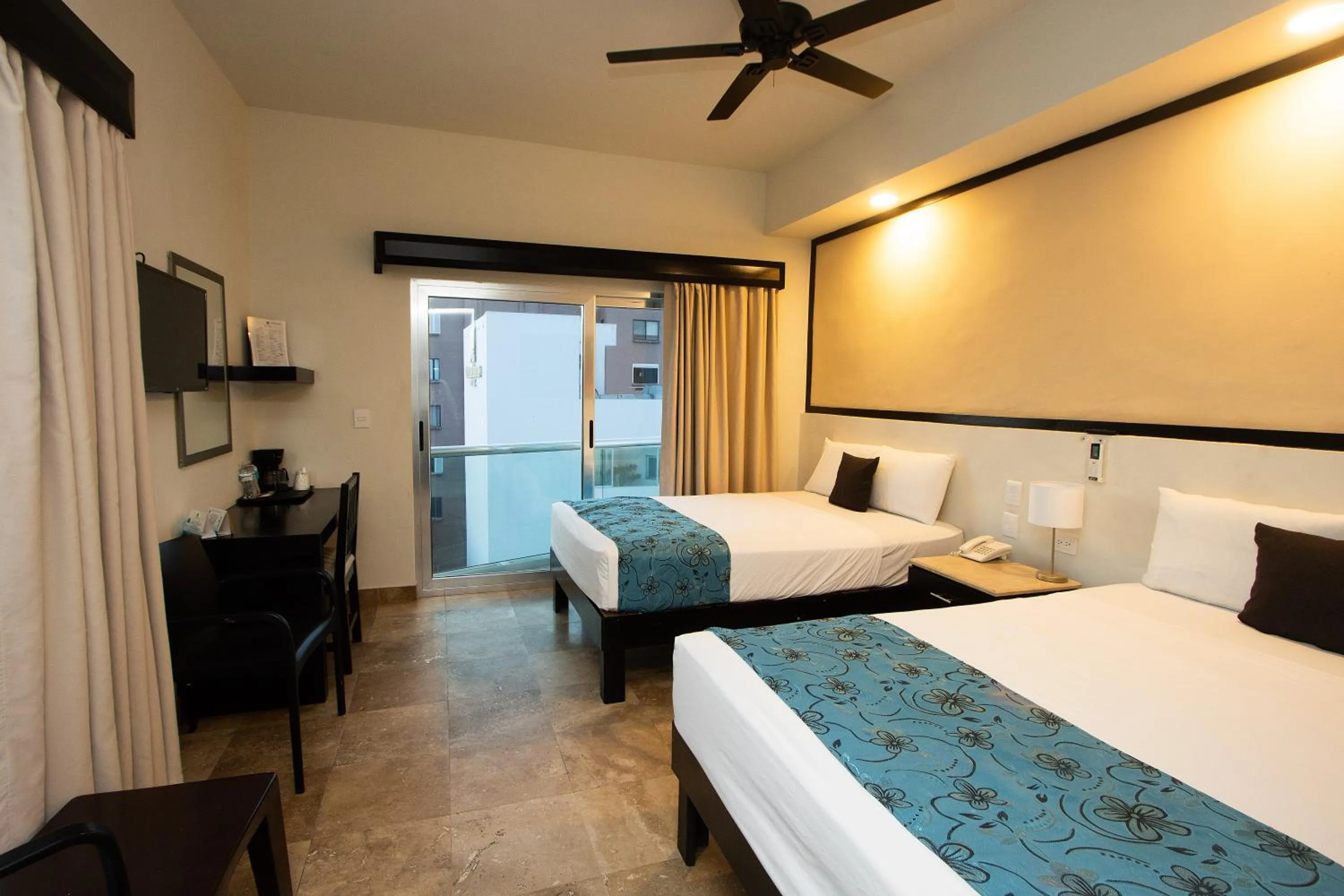 Bed in Coral Island Beach View Hotel