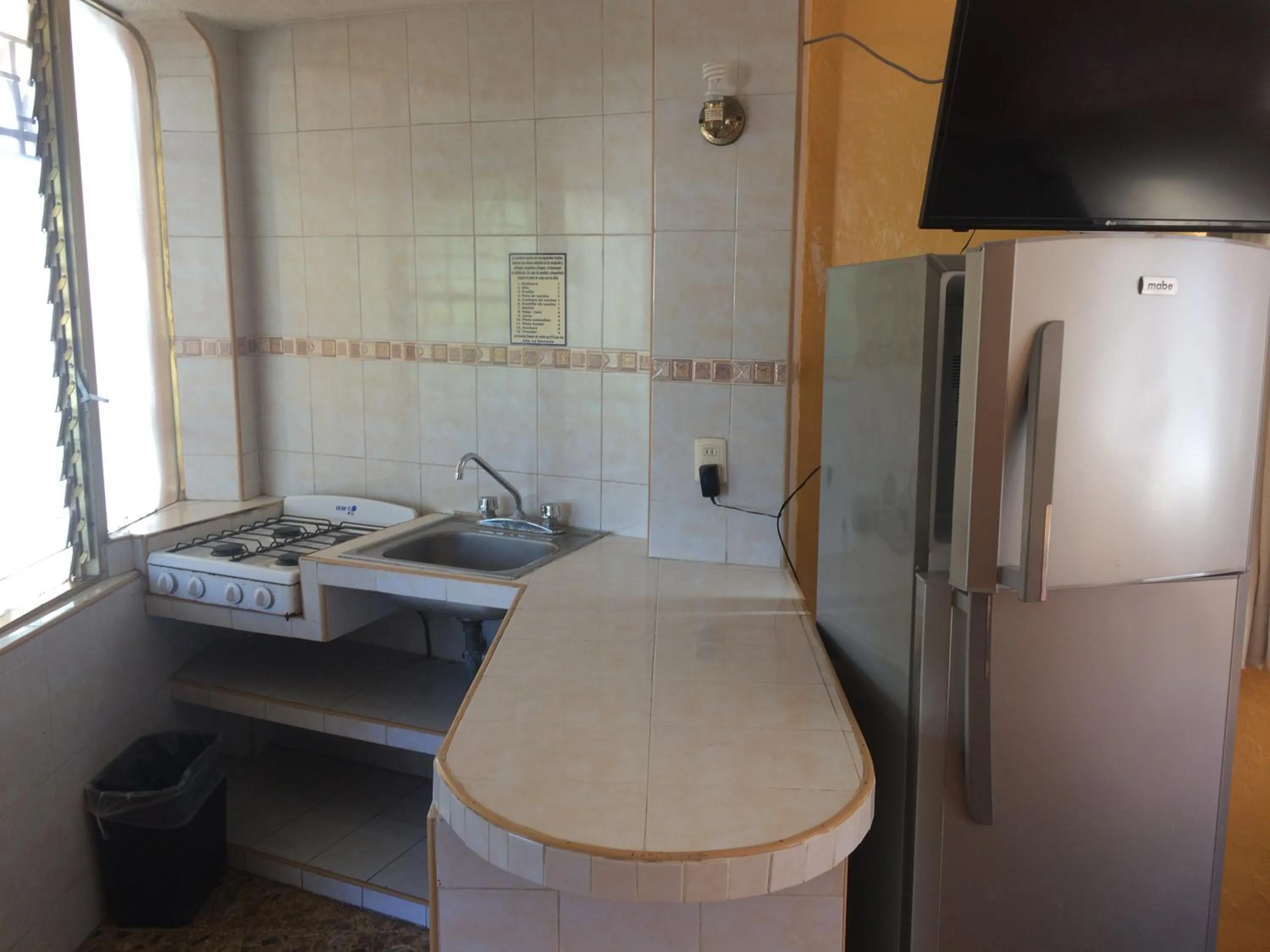 Kitchen or kitchenette in Hotel Olimar