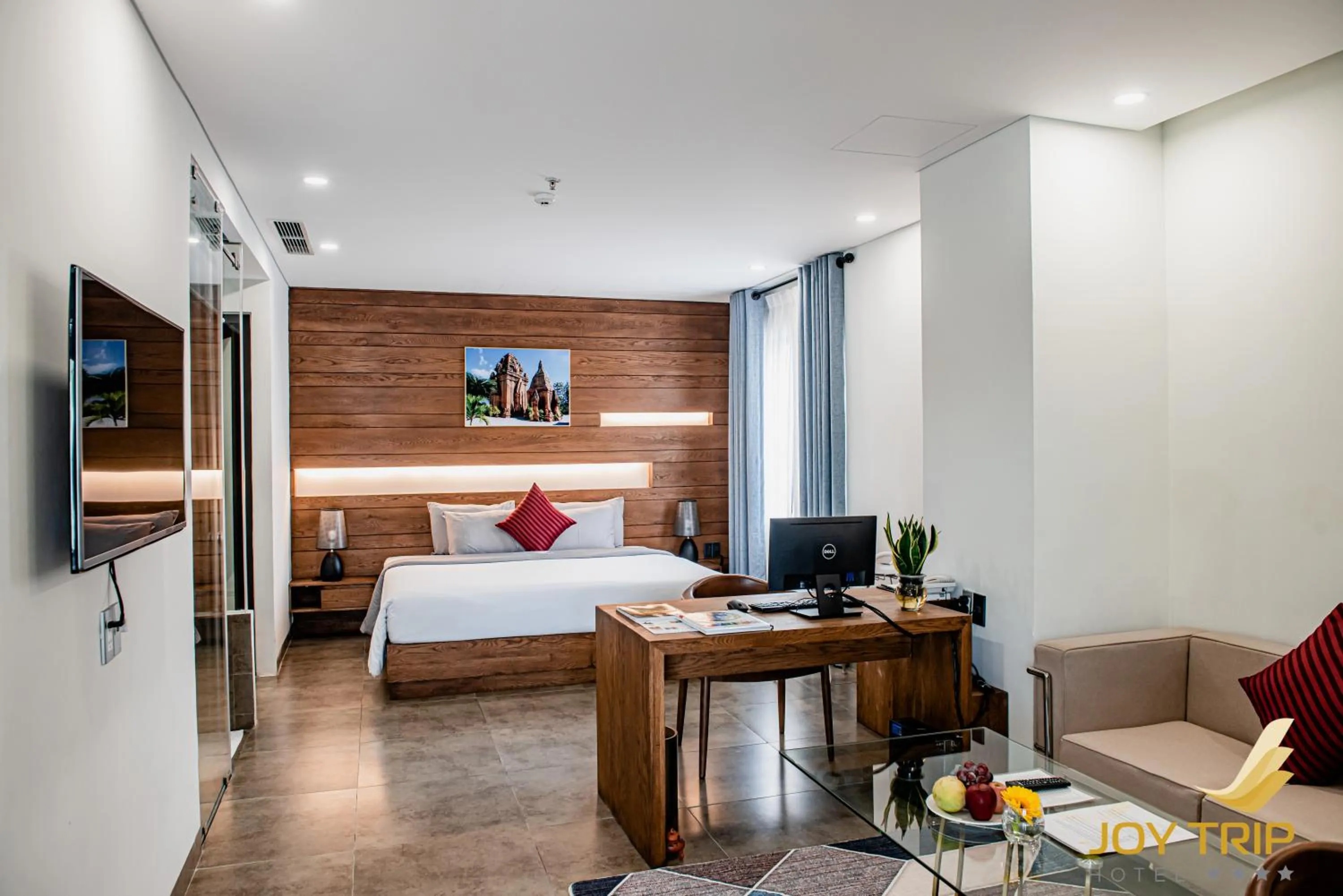 Photo of the whole room, Bed in Joy Trip Hotel & Spa Nha Trang