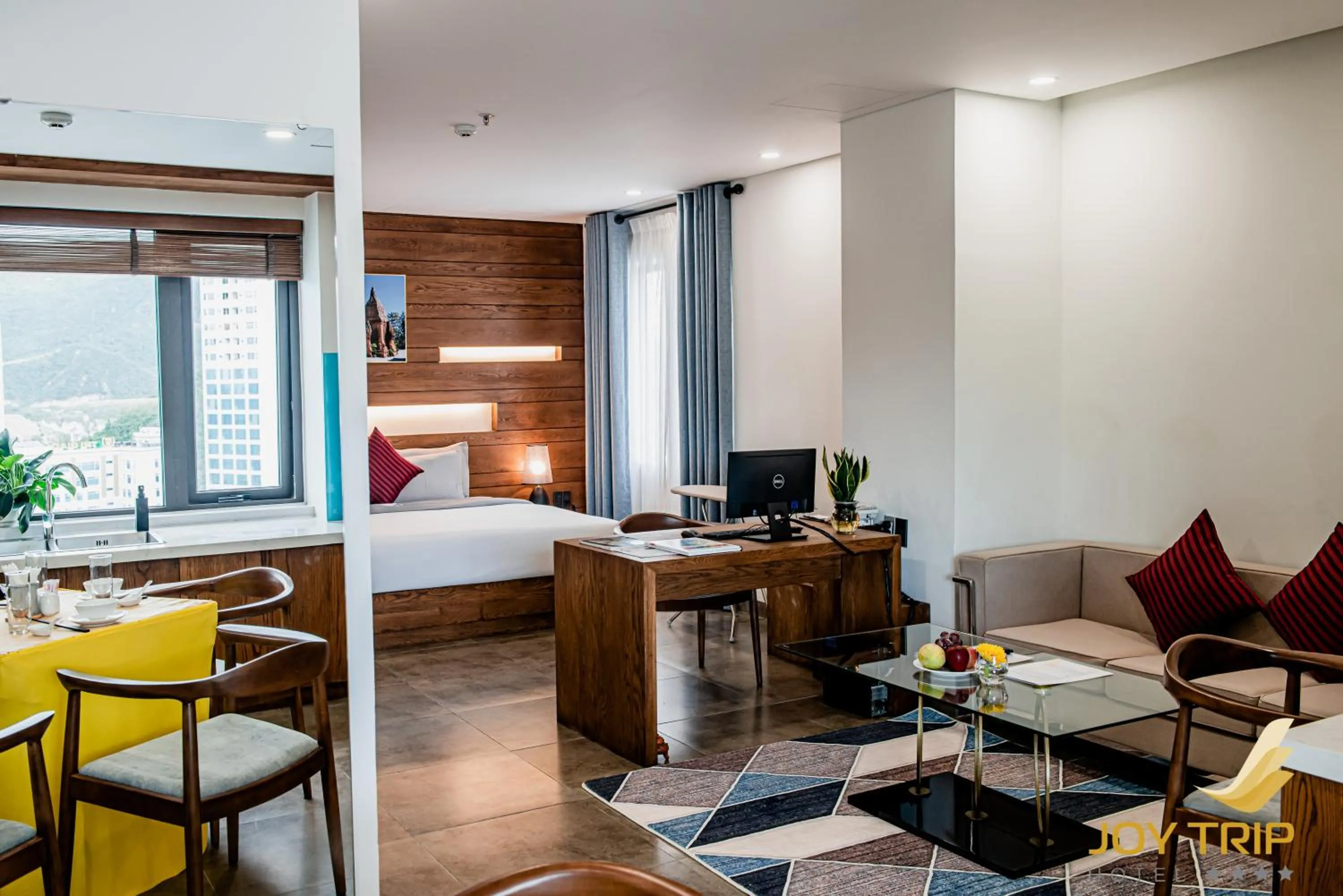 Living room, Bed in Joy Trip Hotel & Spa Nha Trang