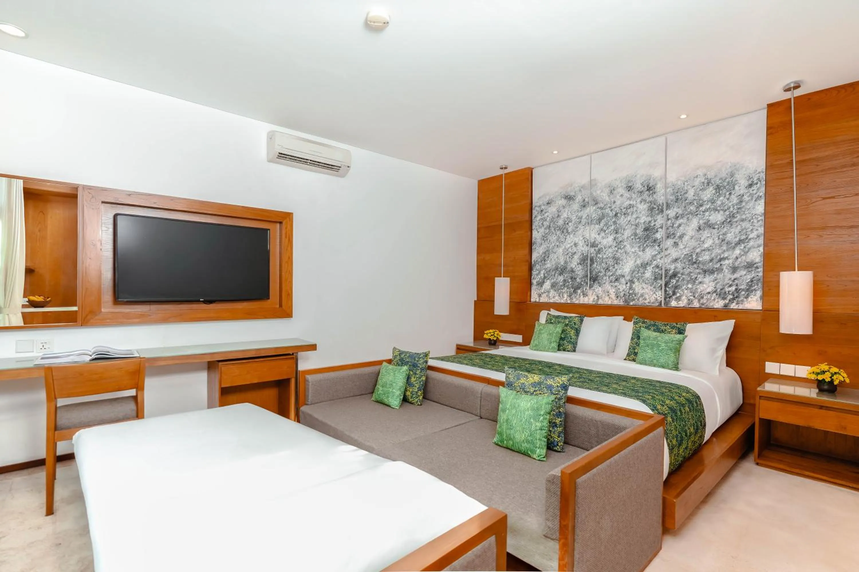 Bed in Legian Beach Hotel