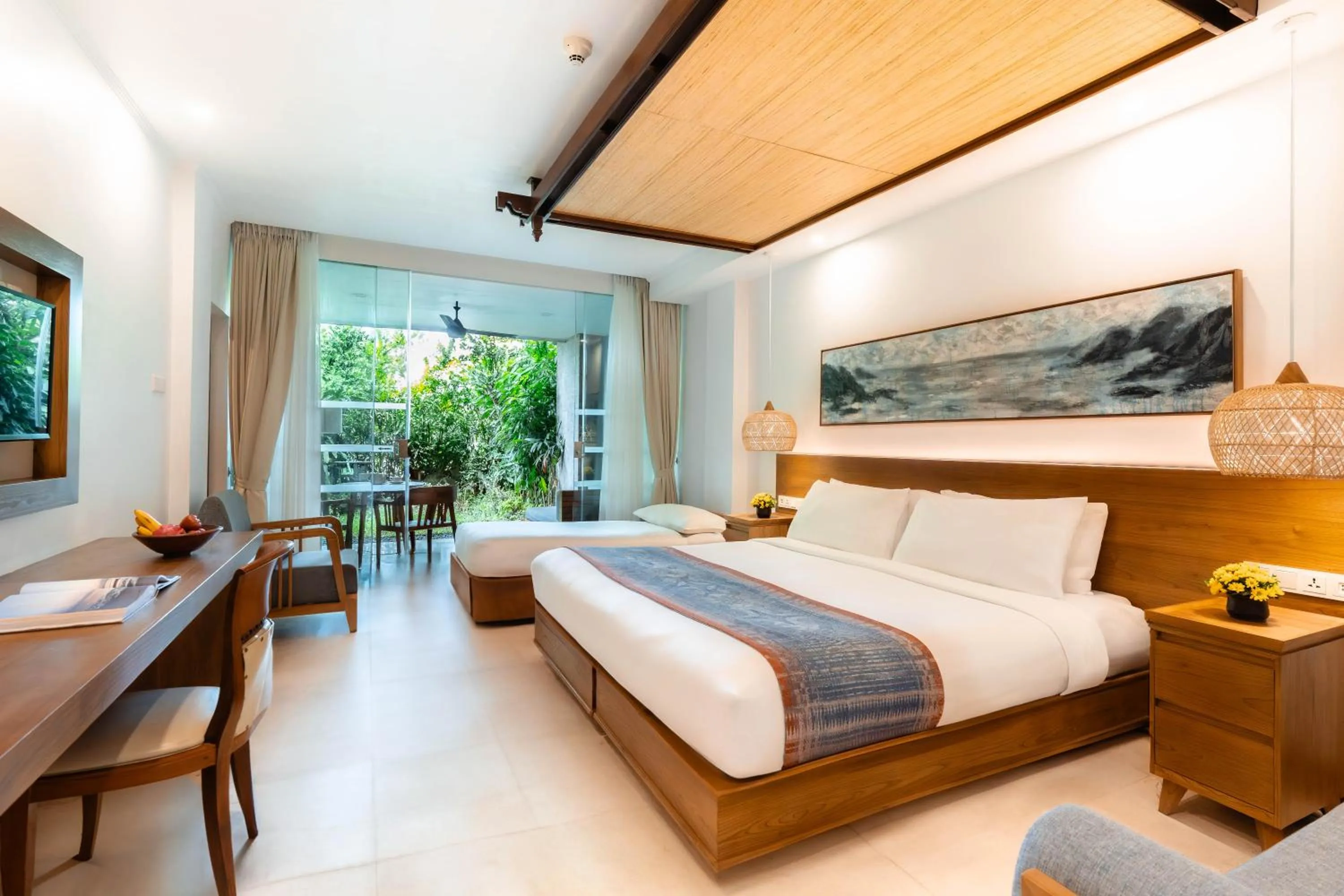 Bed in Legian Beach Hotel