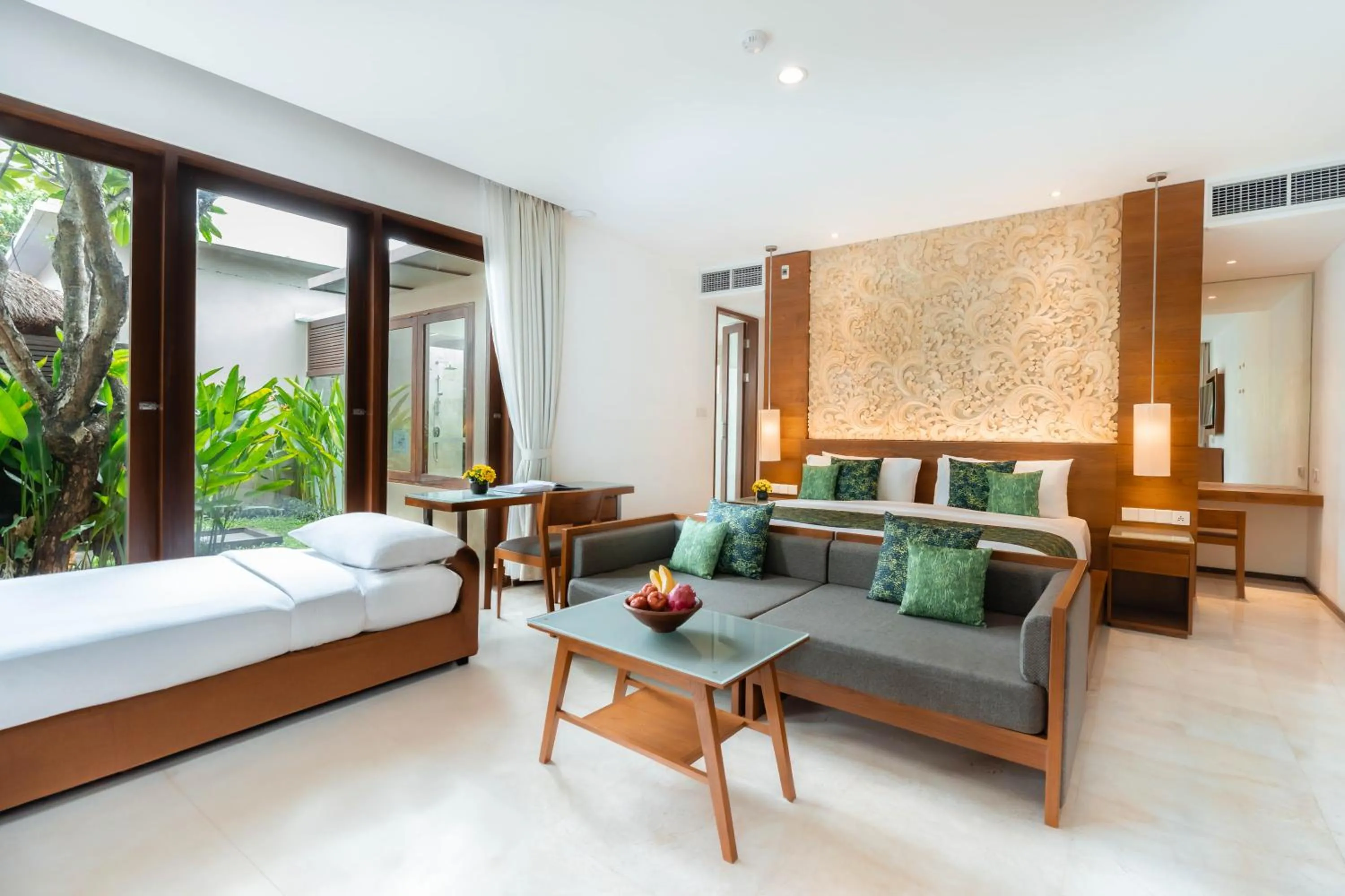 Bed in Legian Beach Hotel