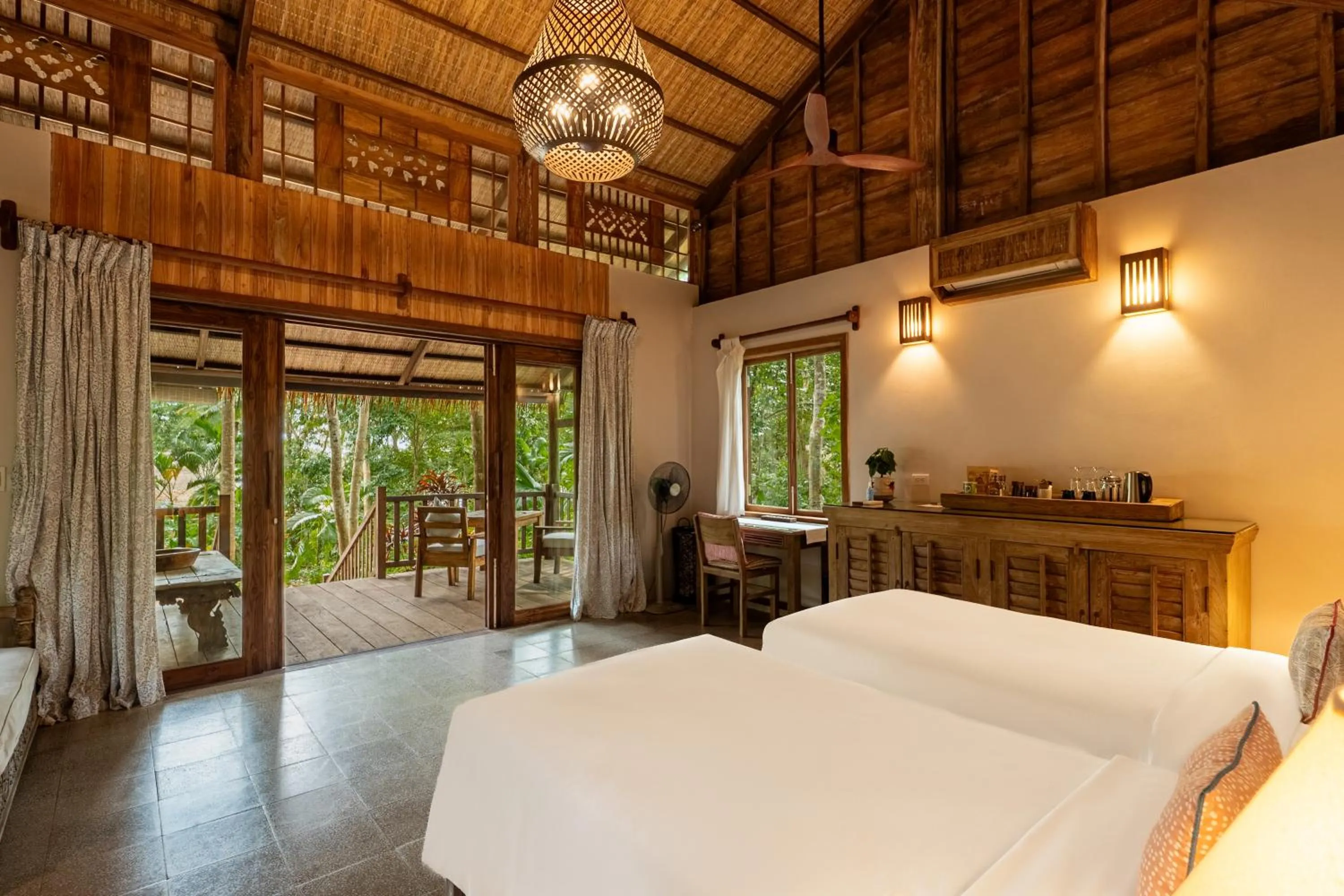 Bed in Mango Bay Resort