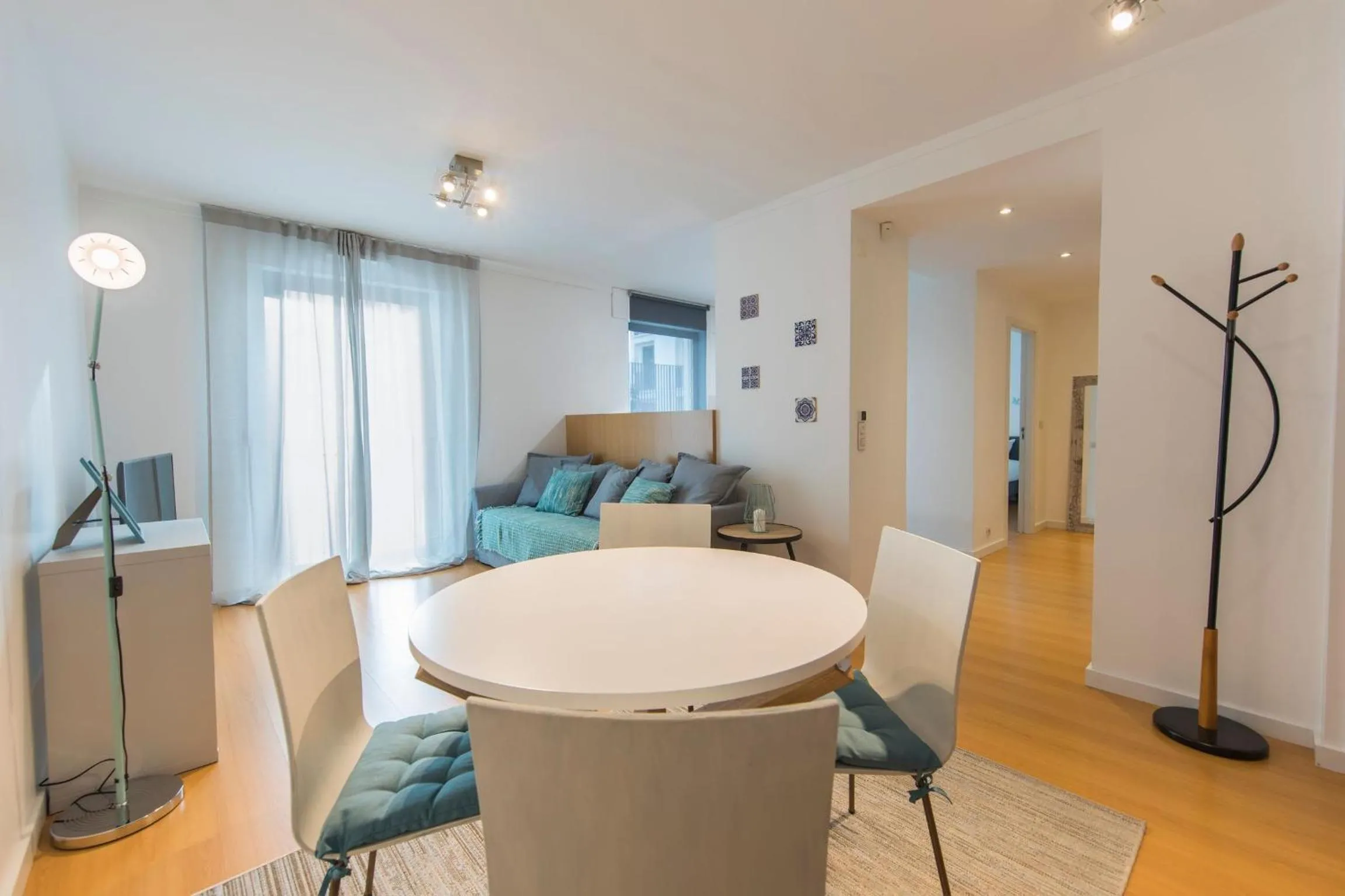 Living room in LovelyStay - Family-Friendly Apartment Downtown