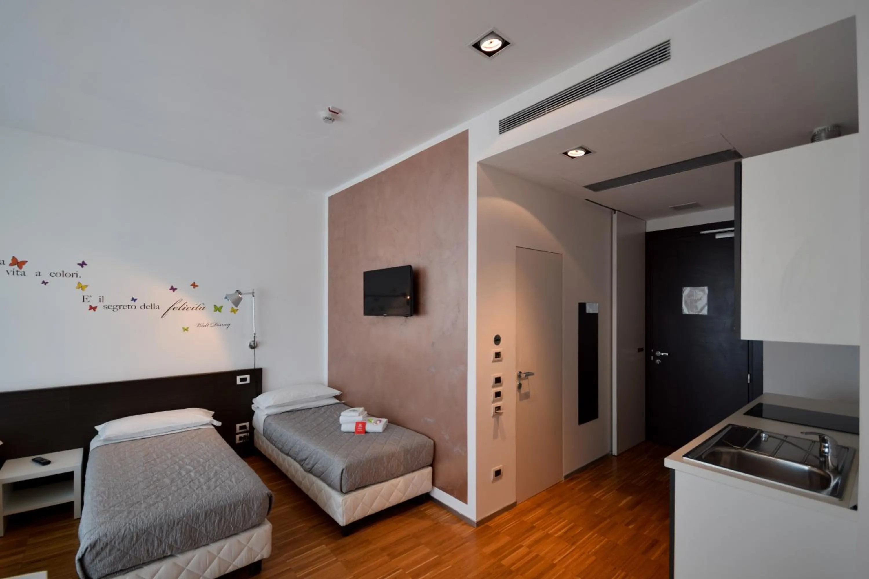 Bed in Hotel Mantova Residence