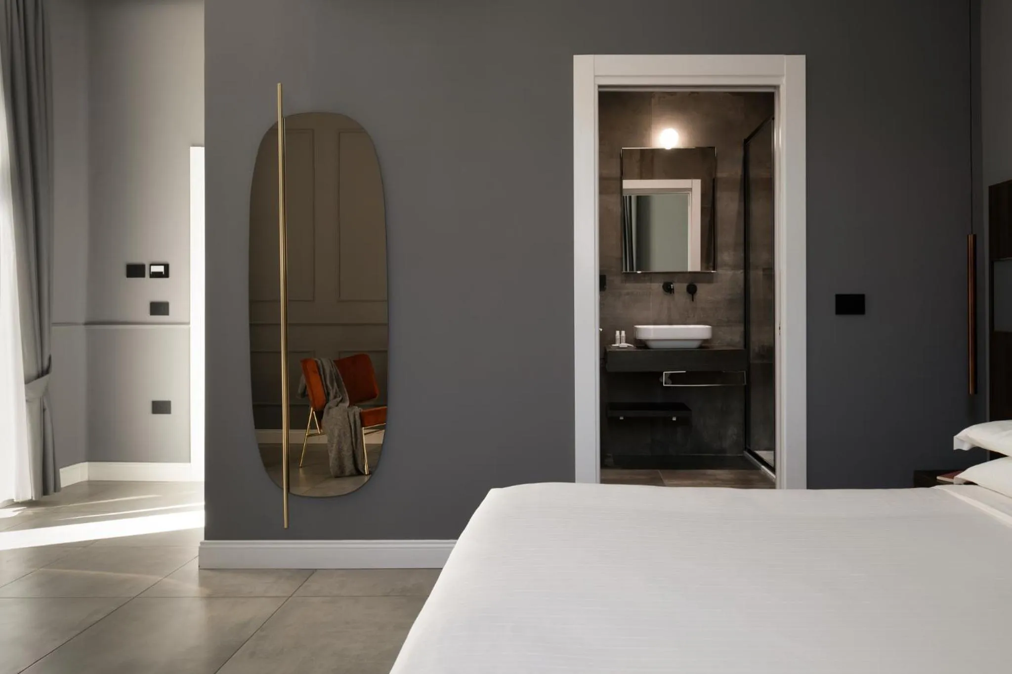 Photo of the whole room, Bed in The Grey