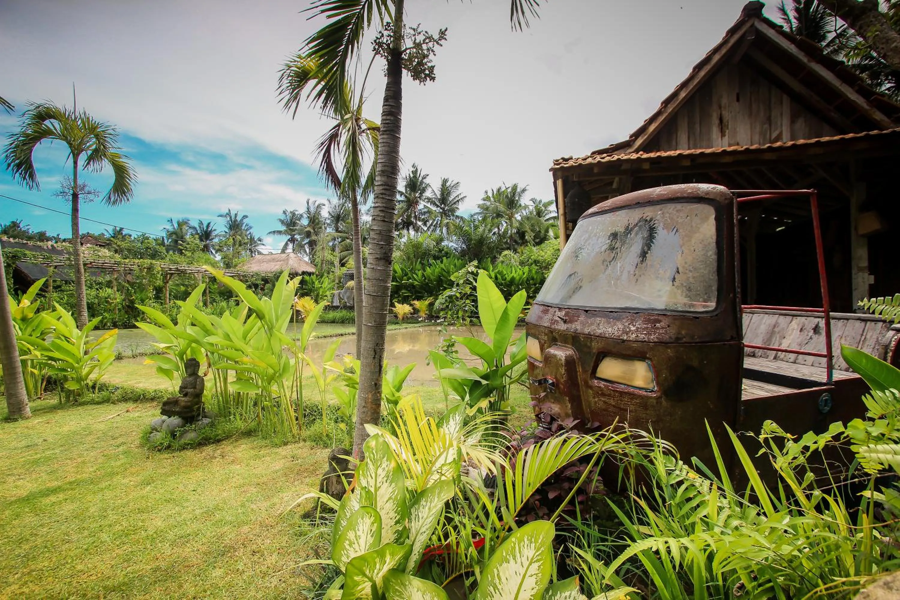 Decorative detail in Keramas Sacred River Retreat Resort and Villa
