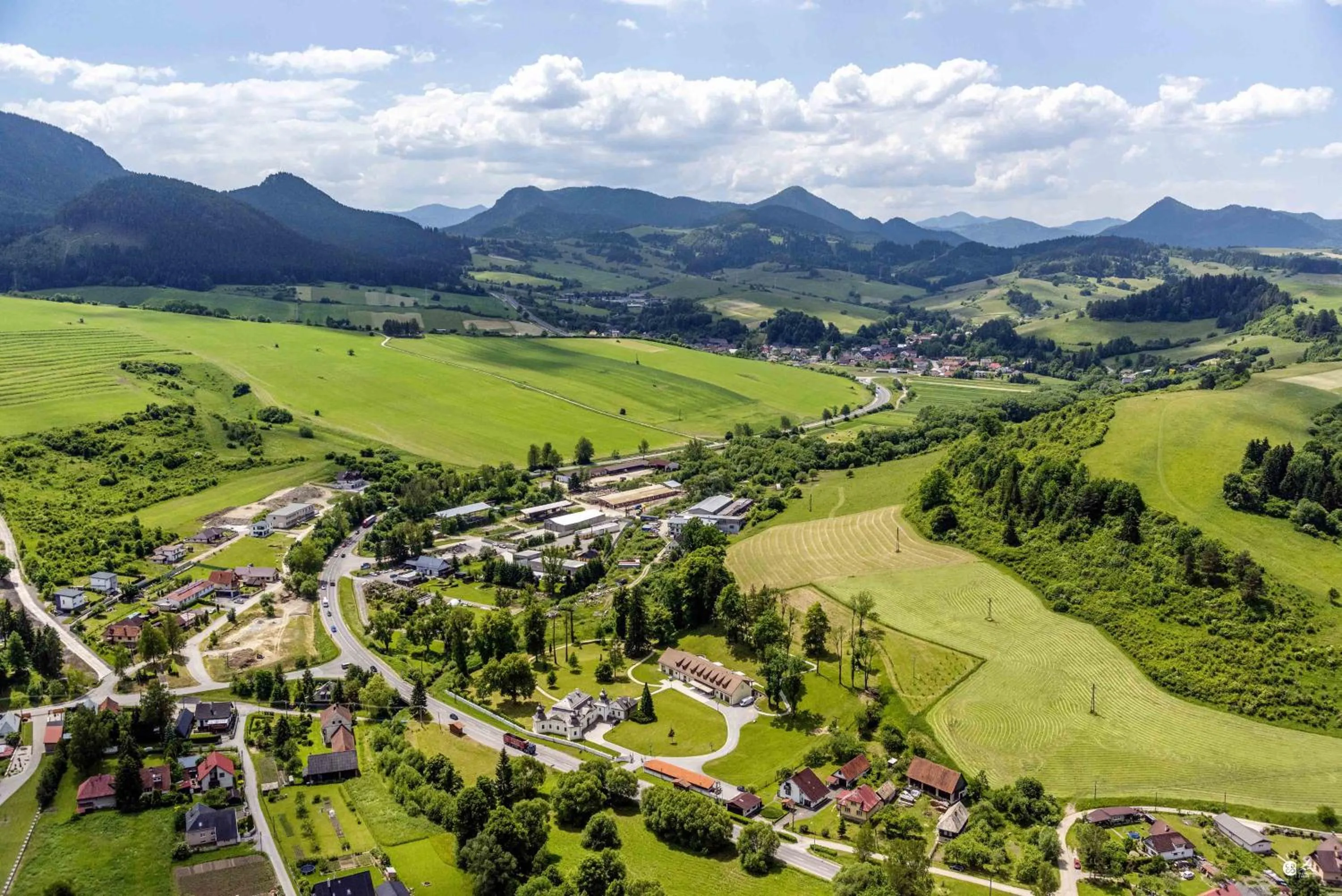 Bird's eye view in Kaštieľ Kubínyi