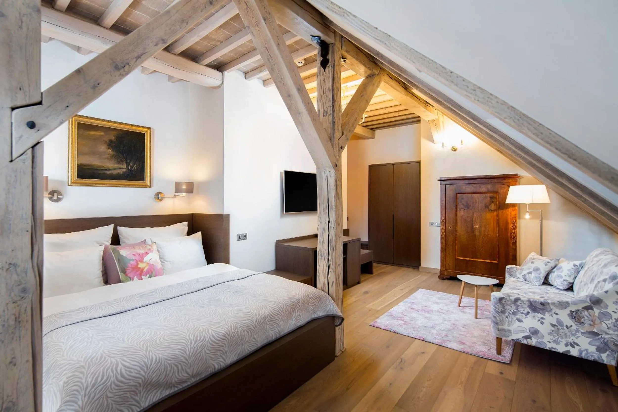 Seating area, Bed in Kaštieľ Kubínyi