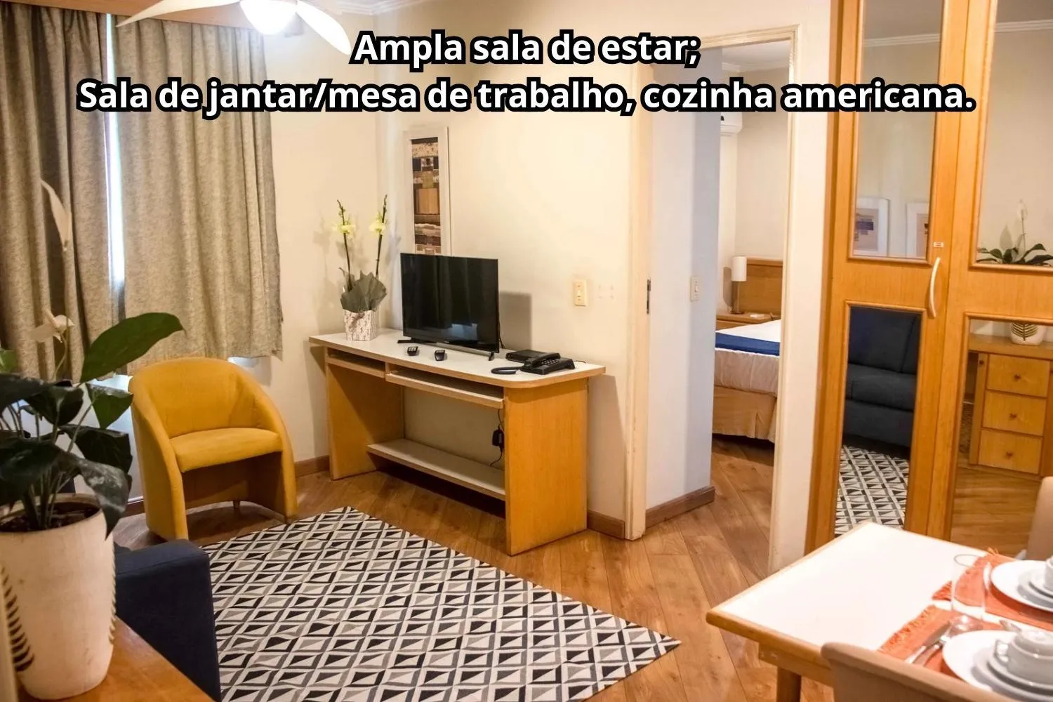 Communal lounge/ TV room, Bed in Residencial Bella Vista Suites