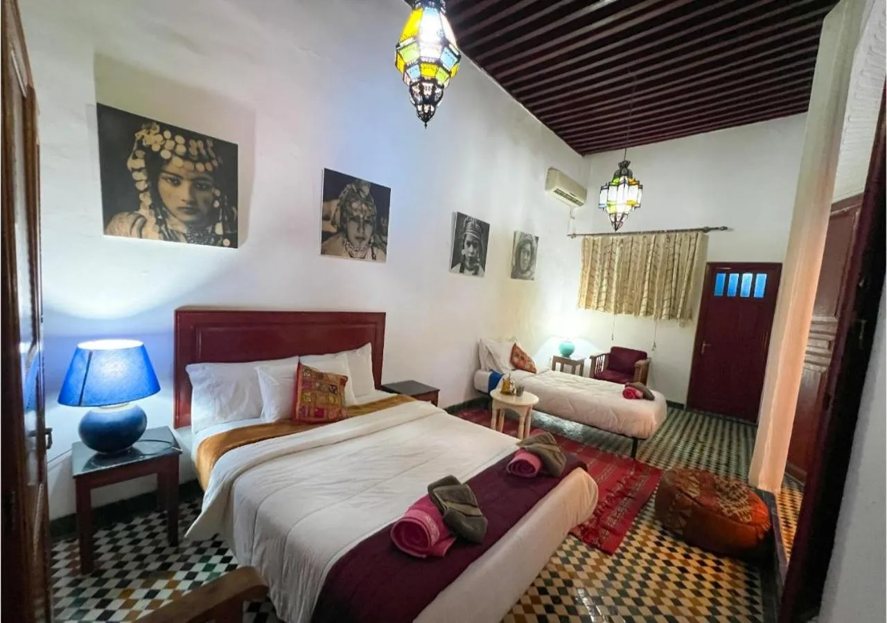 Bed in Riad Dar Iman