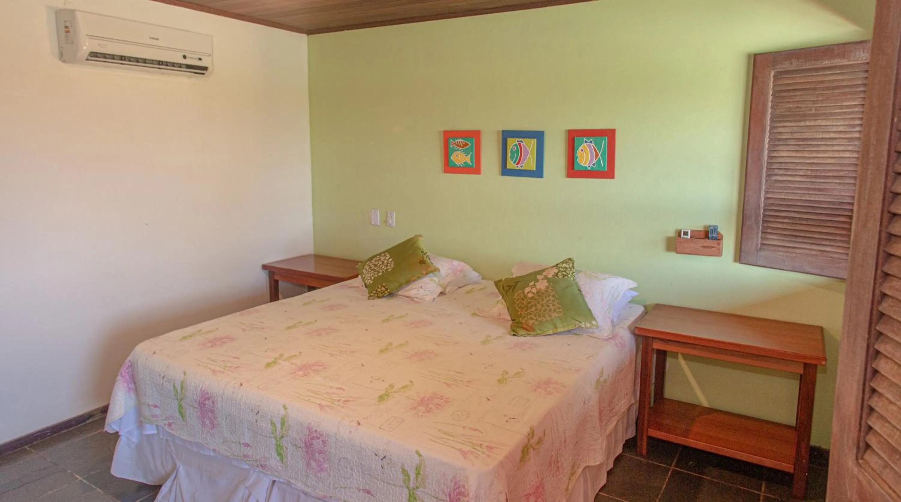 Bed in Pousada Canto do Rio