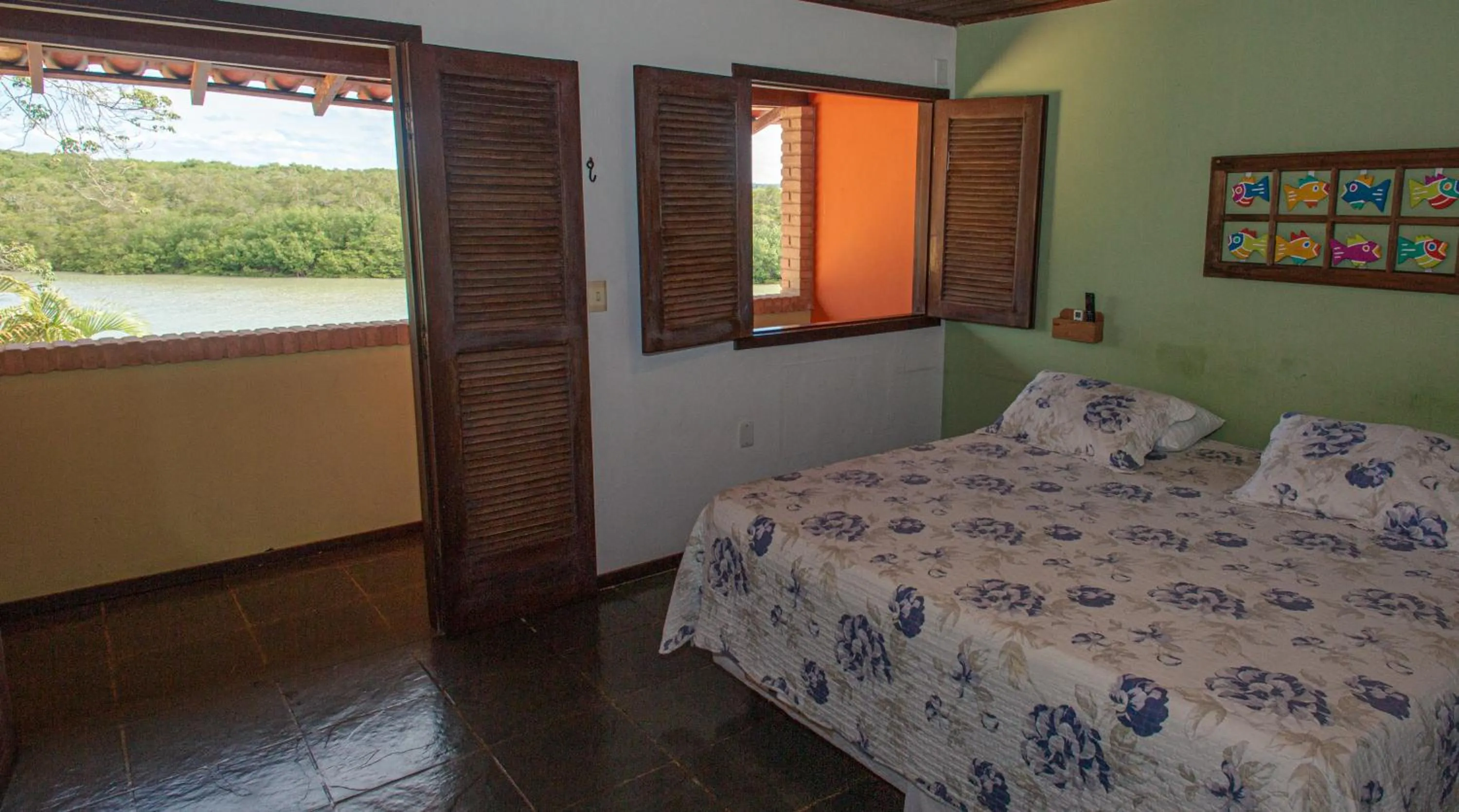 Bed in Pousada Canto do Rio