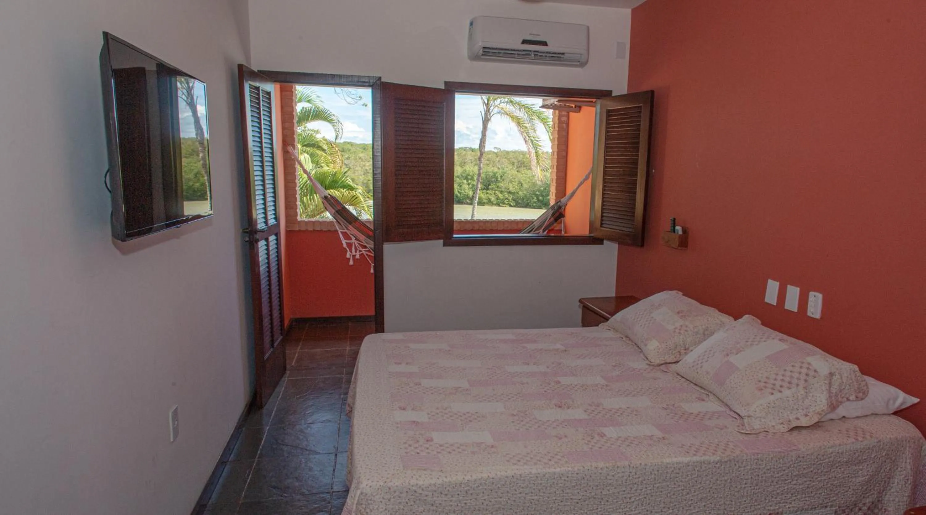 Bed in Pousada Canto do Rio