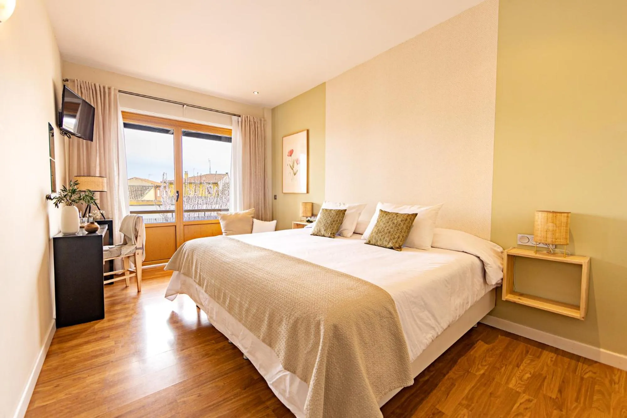 Bed in Eco-Hotel Doña Mayor