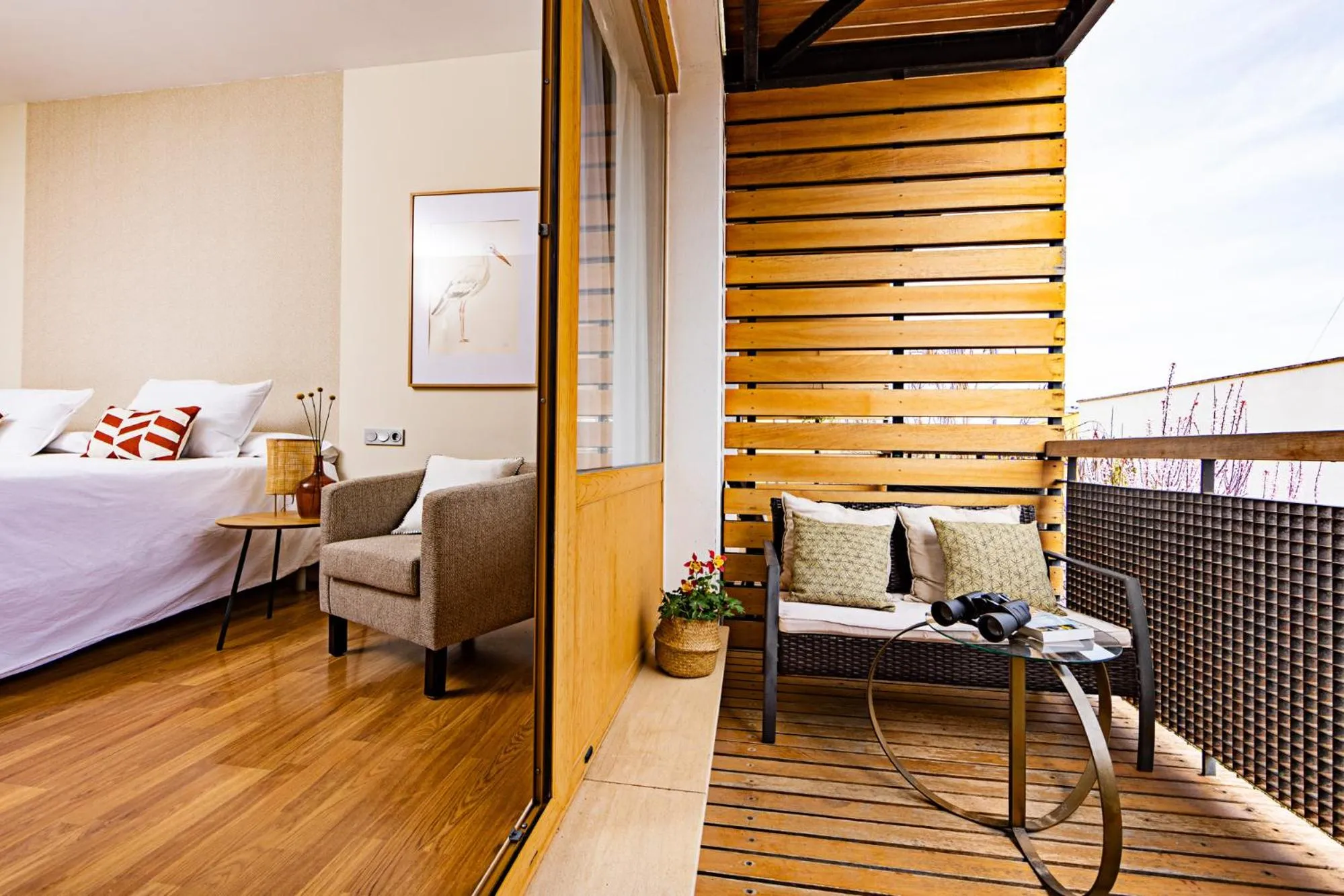 View (from property/room), Bed in Eco-Hotel Doña Mayor