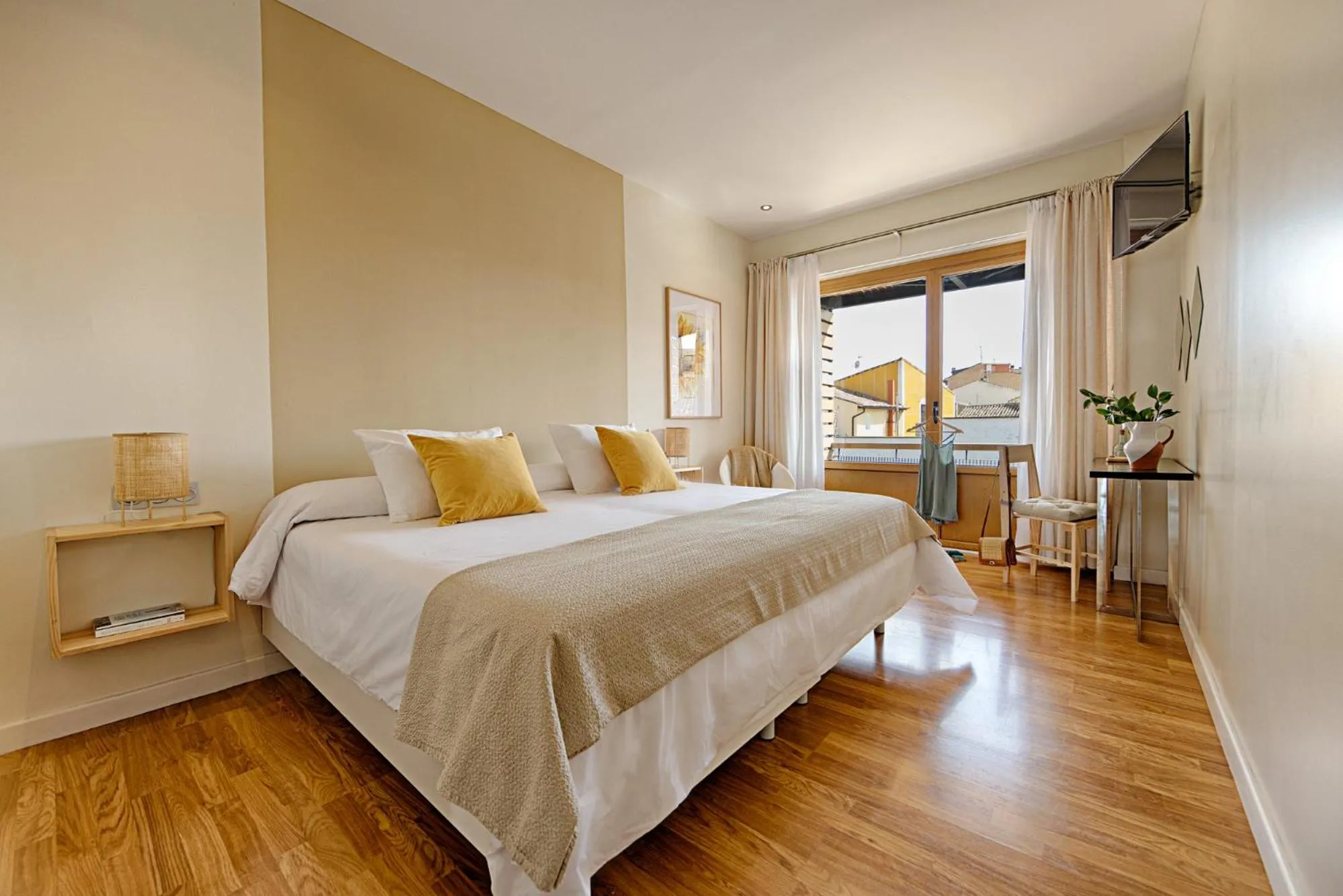 Bed in Eco-Hotel Doña Mayor