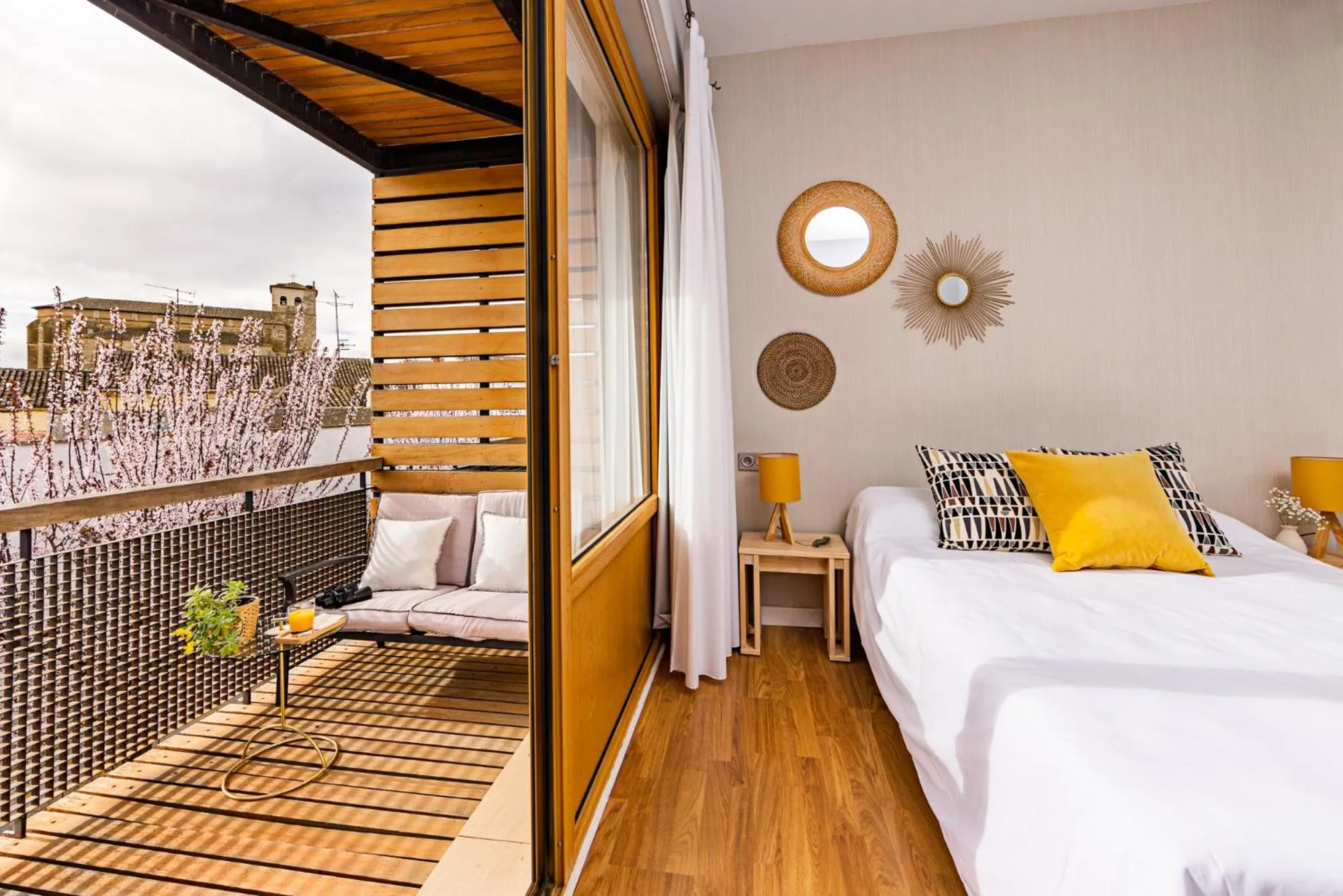 View (from property/room), Bed in Eco-Hotel Doña Mayor