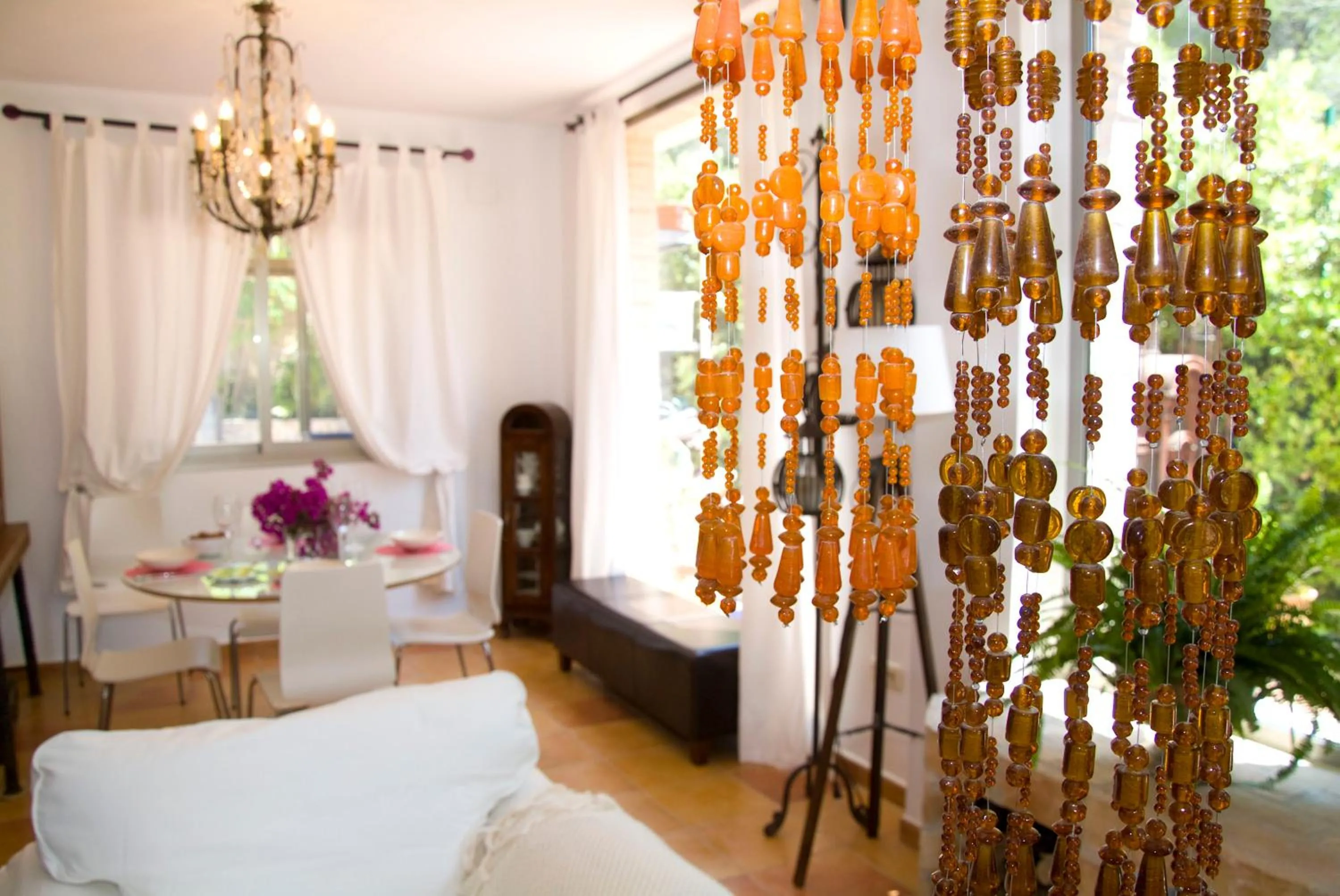Dining area, Bed in Villa Alegre Playa Calpe Grupo Terra de Mar, alojamientos con encanto