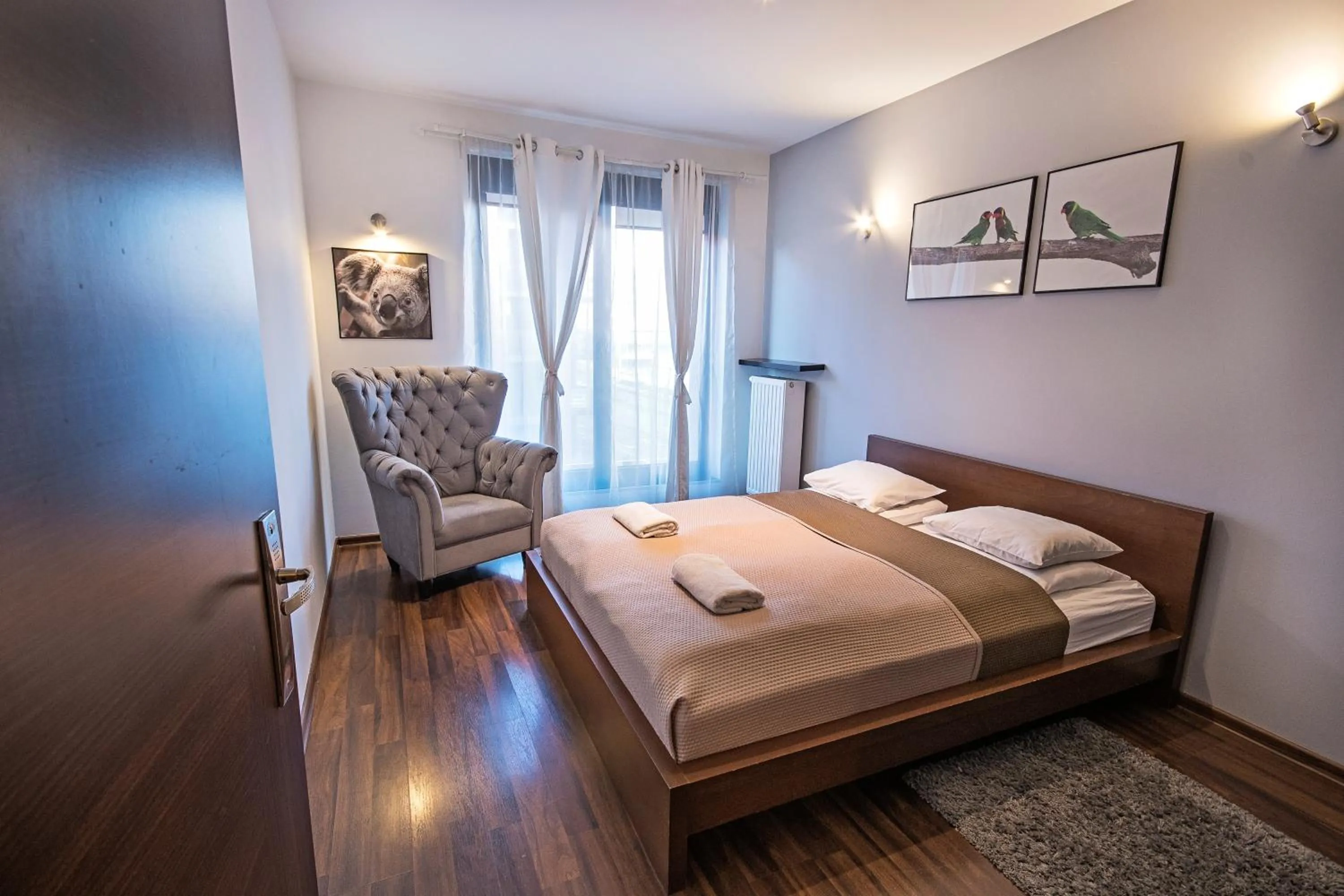 Bedroom, Bed in Angel City Center Krakow Aparthotel