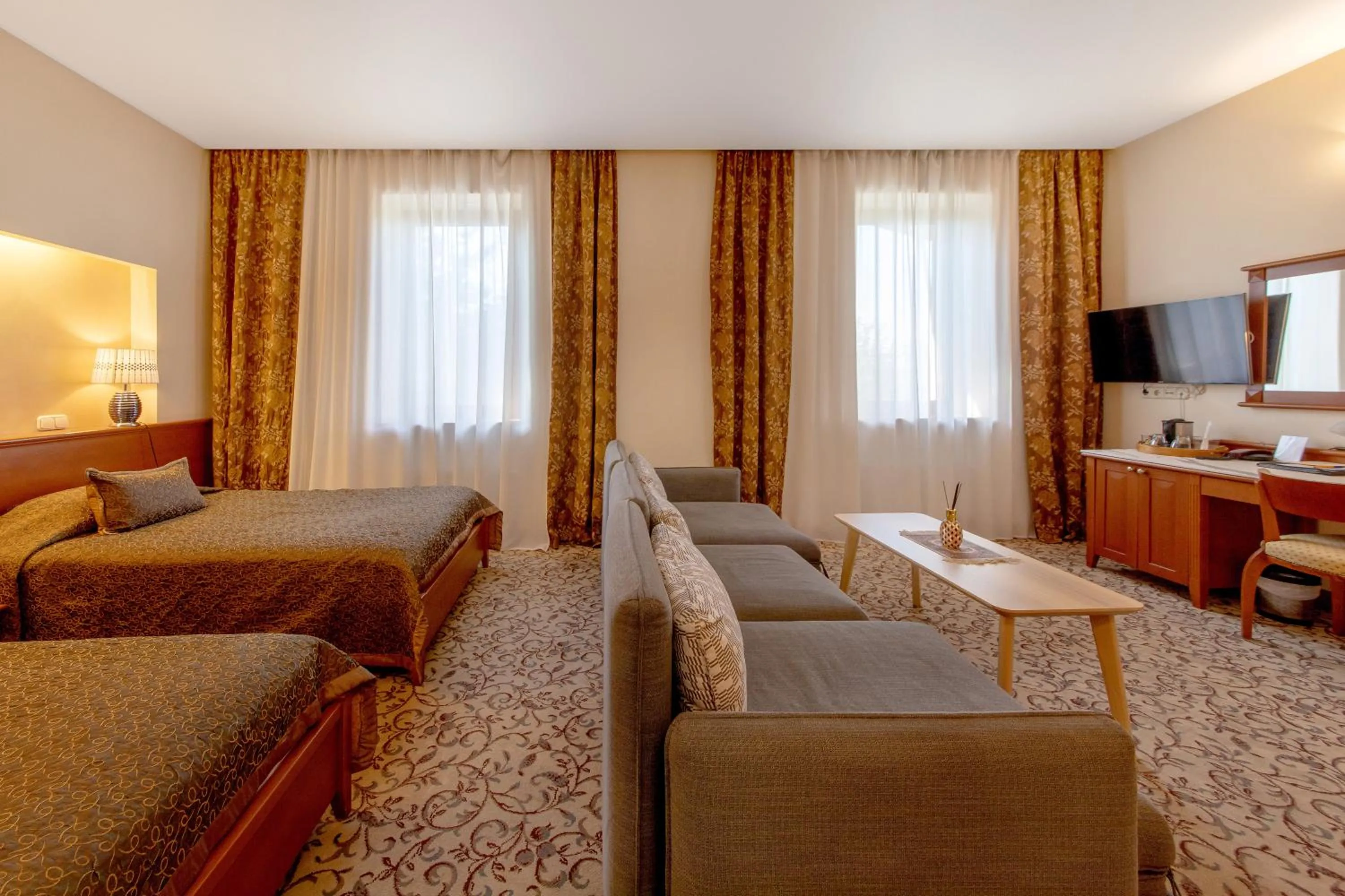 Bed in Pažaislis Park Hotel