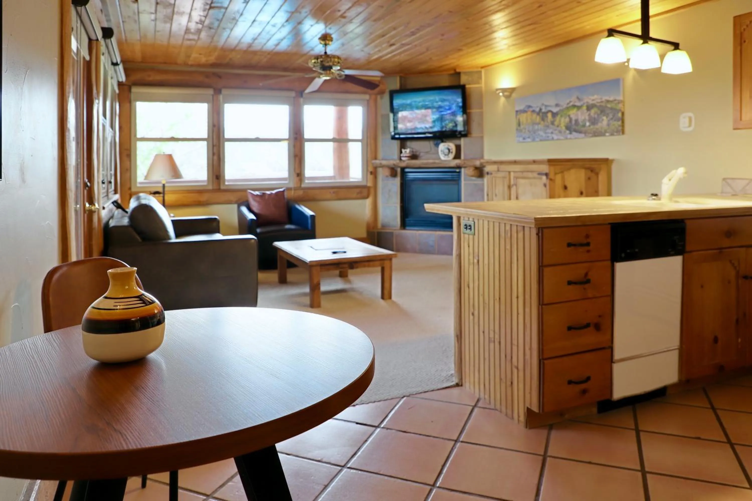 Living room in Chipeta Lodge