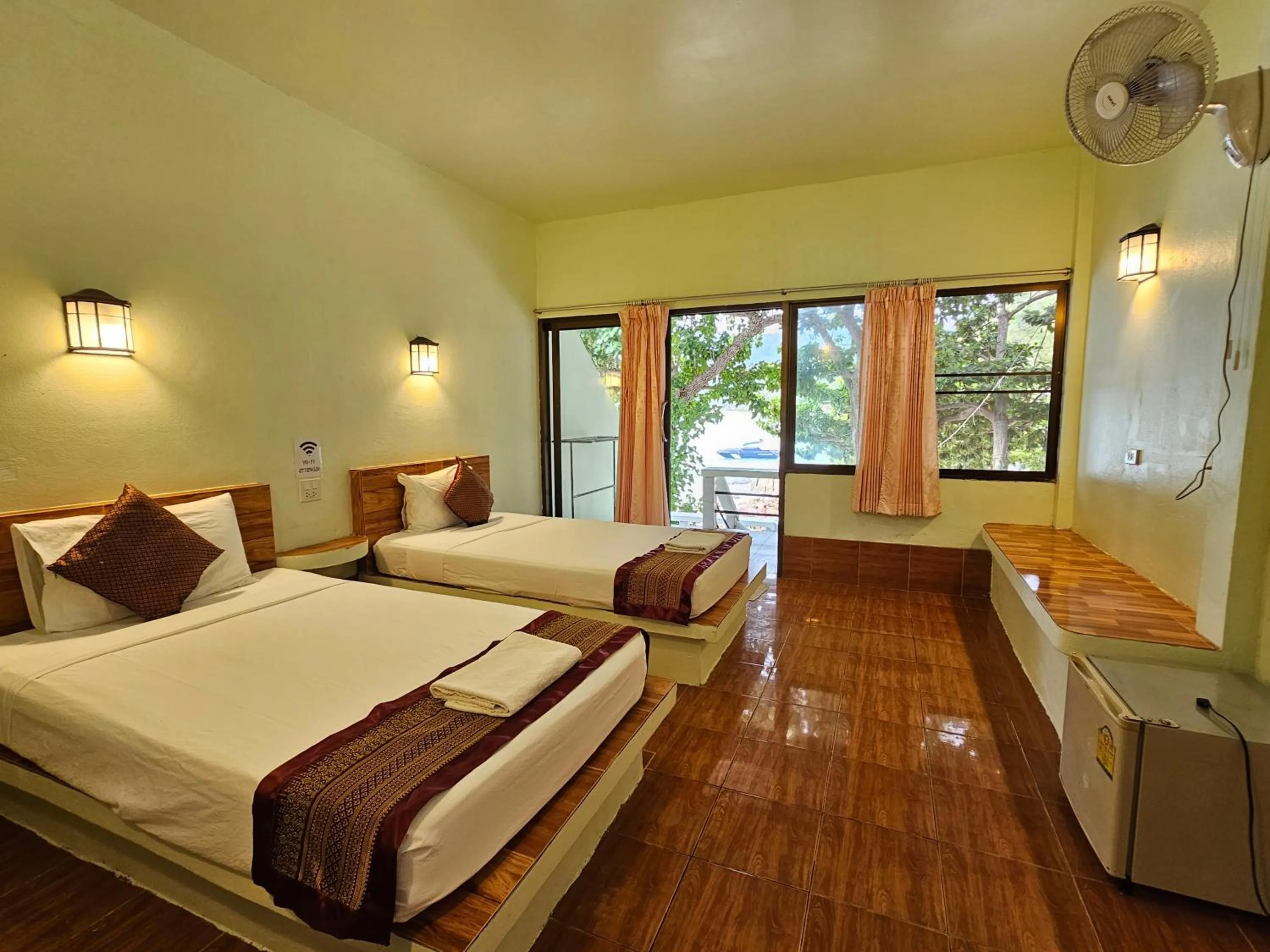 Bed in Ocean View Resort