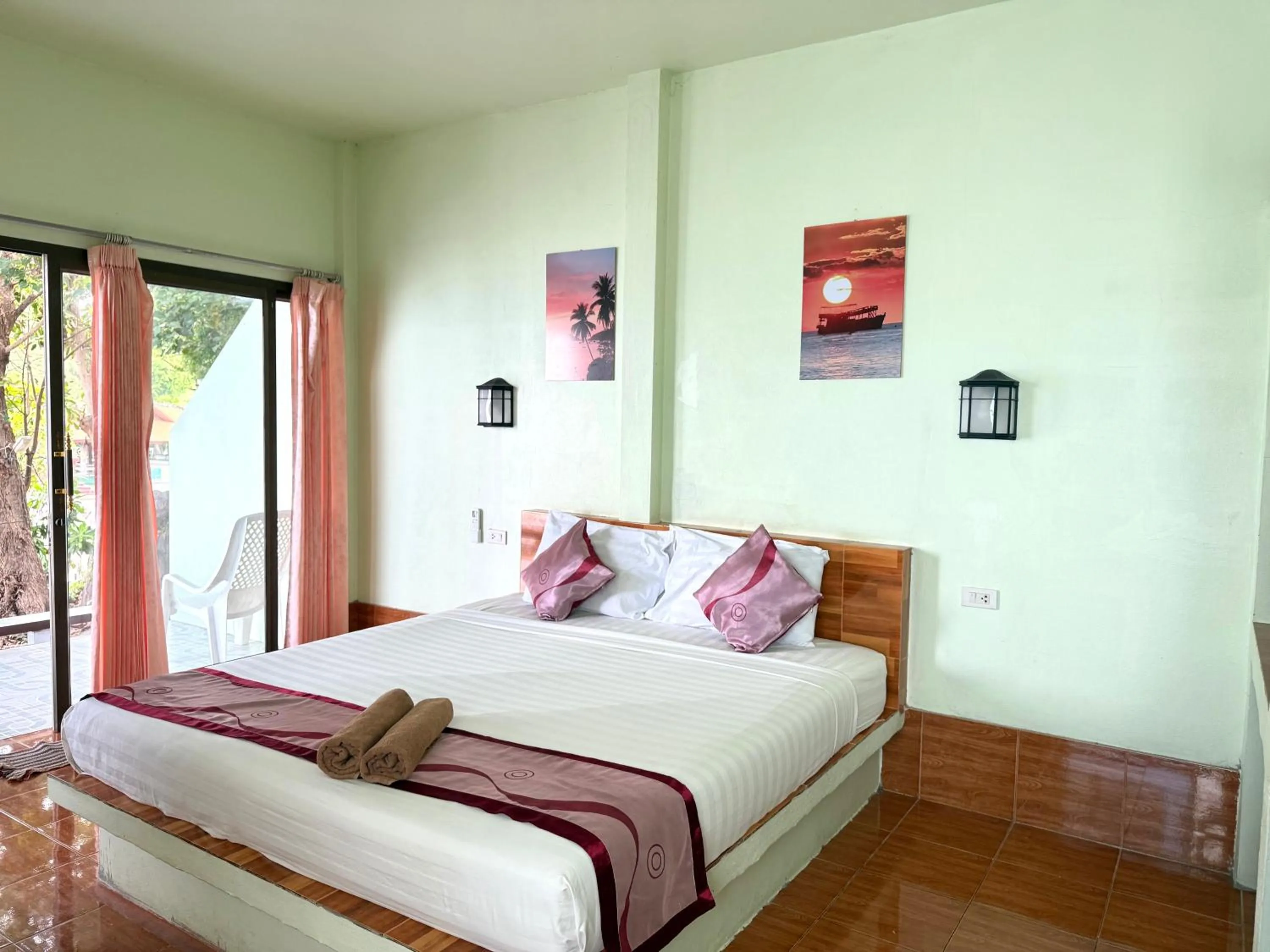 Bed in Ocean View Resort