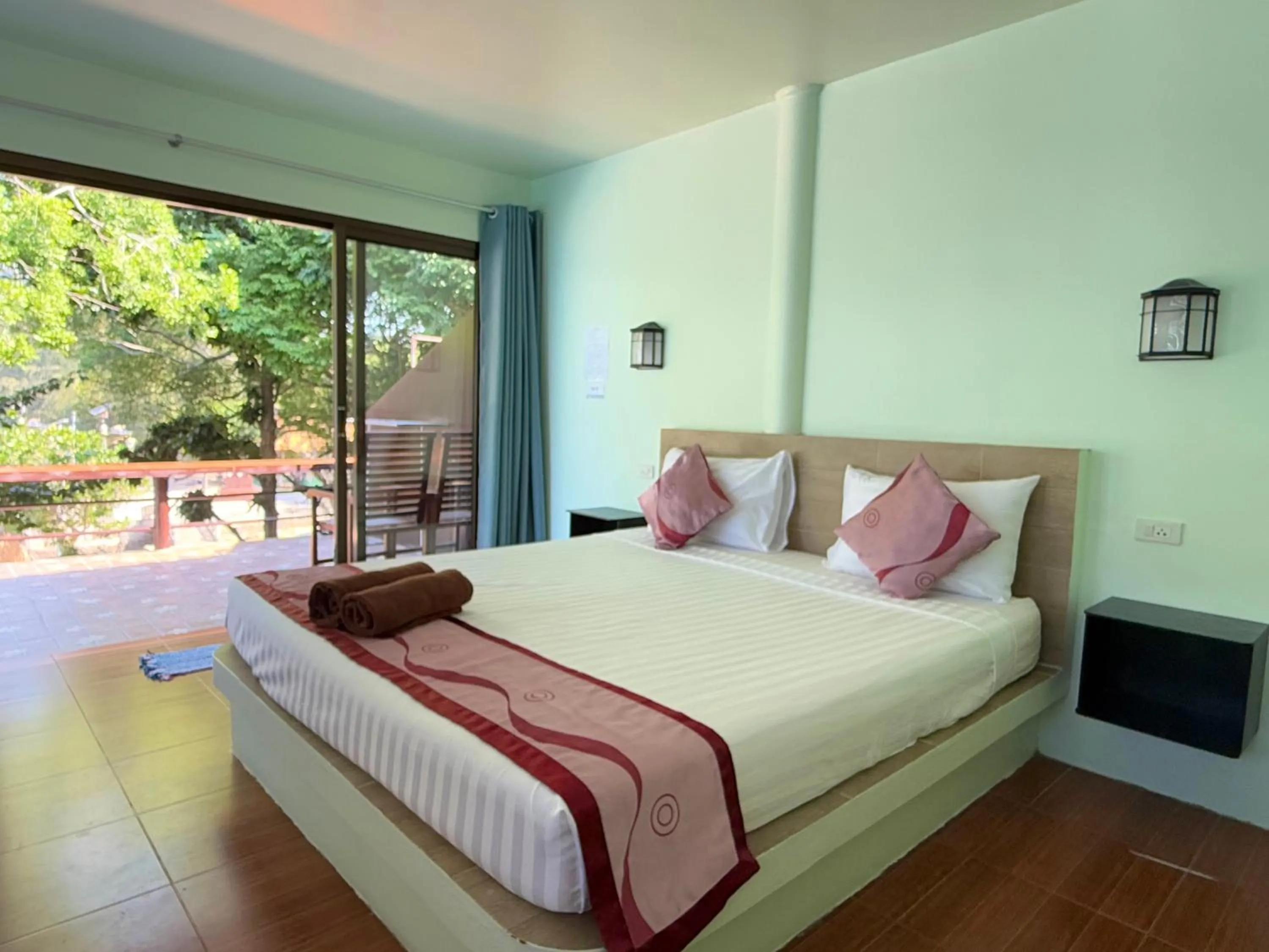 Bed in Ocean View Resort