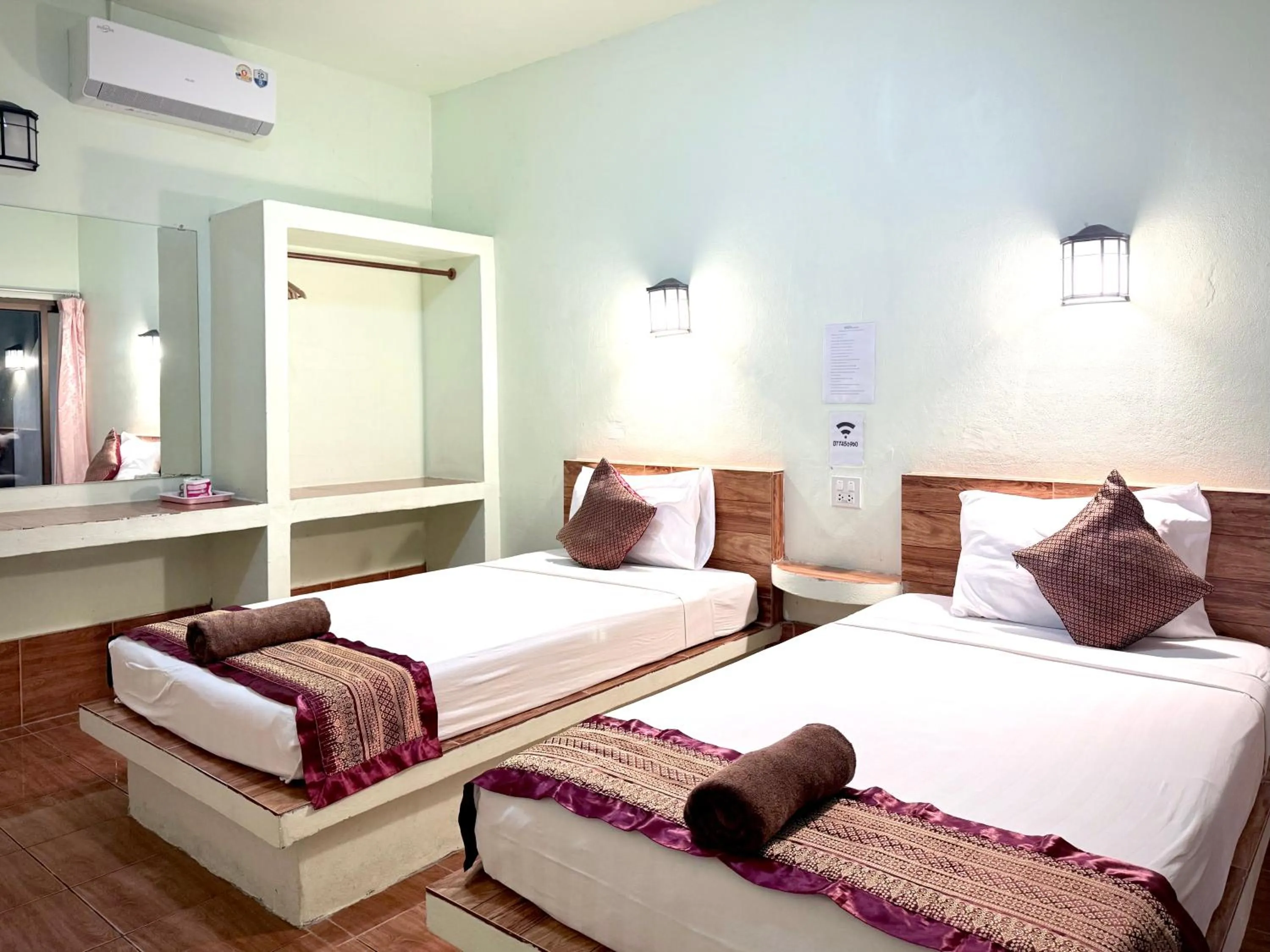 Bed in Ocean View Resort