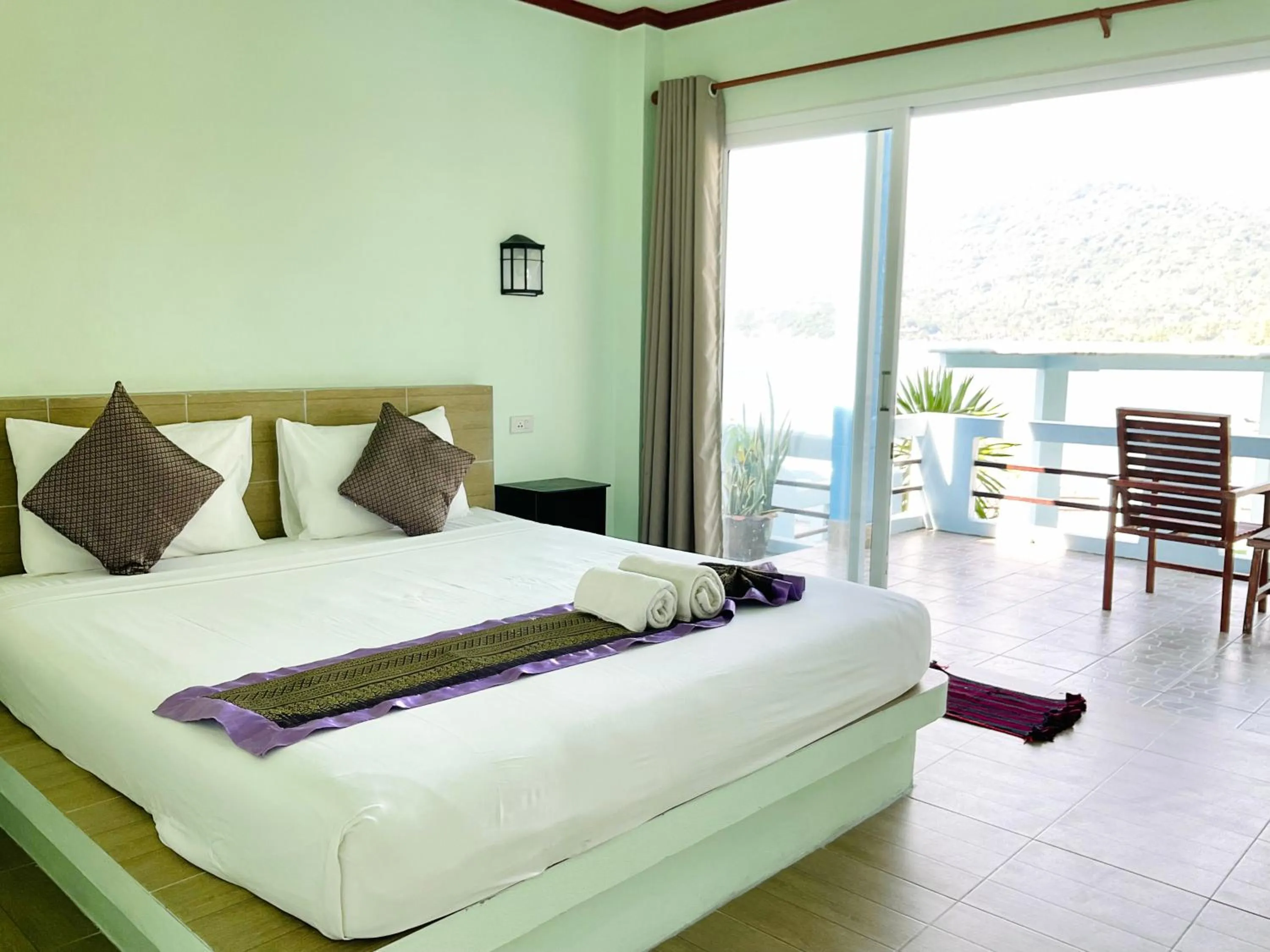 Bed in Ocean View Resort