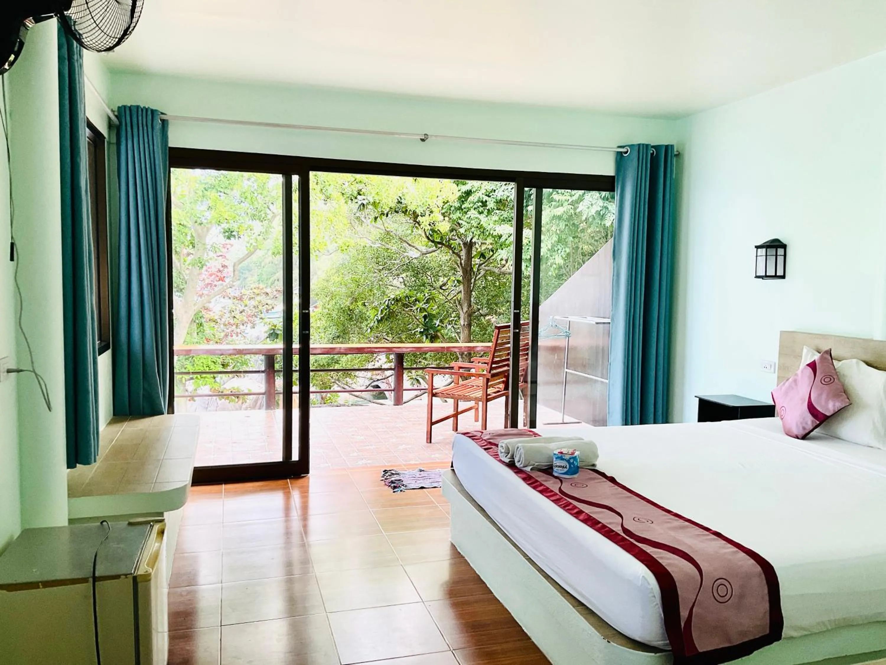 Bed in Ocean View Resort