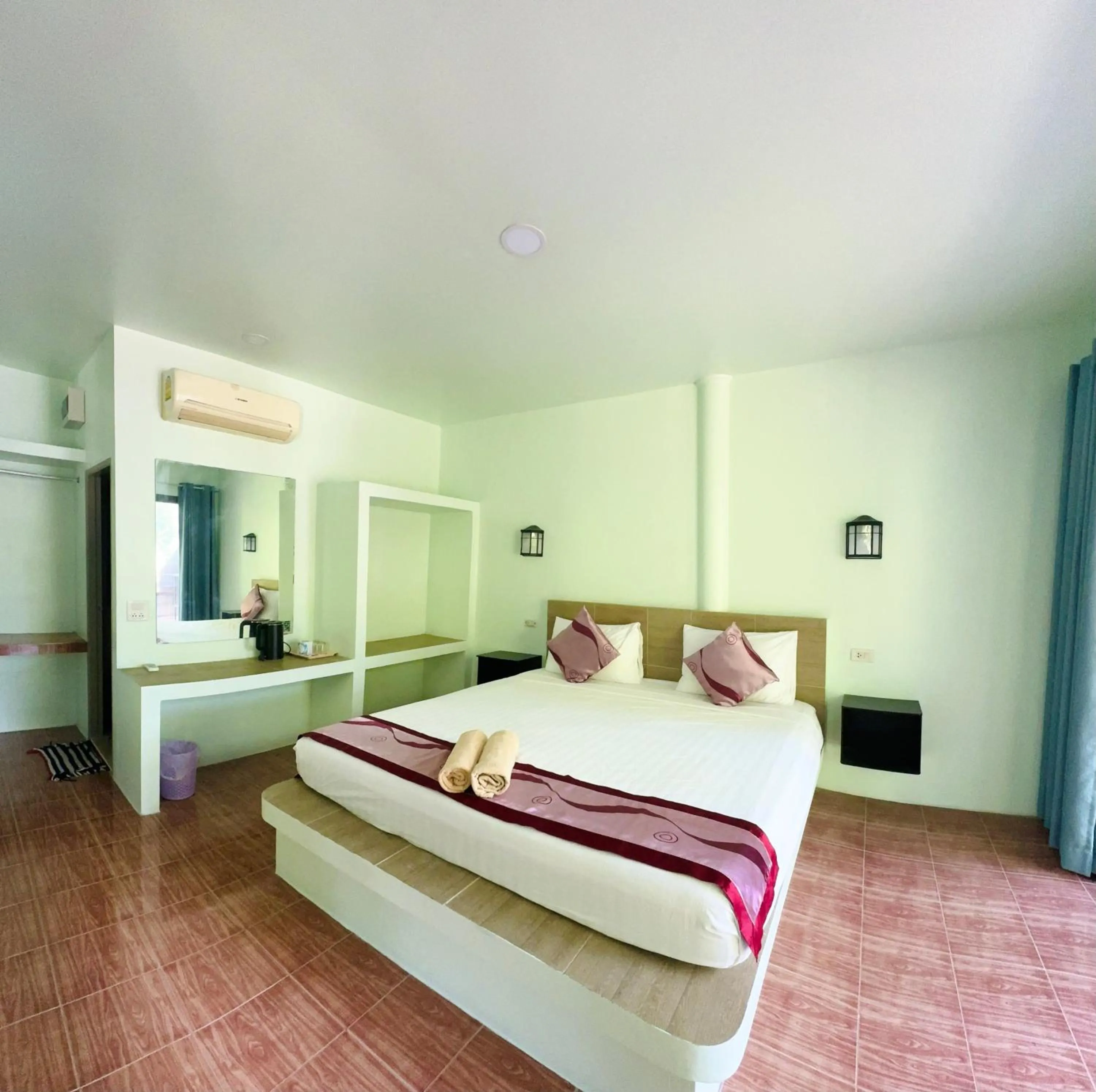 Bed in Ocean View Resort