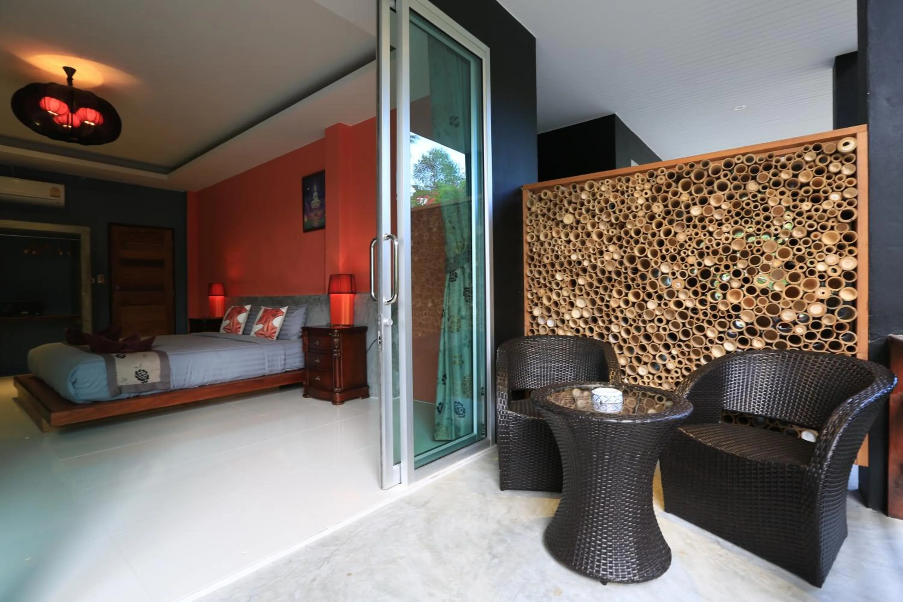 Balcony/Terrace, Bed in In Touch Resort