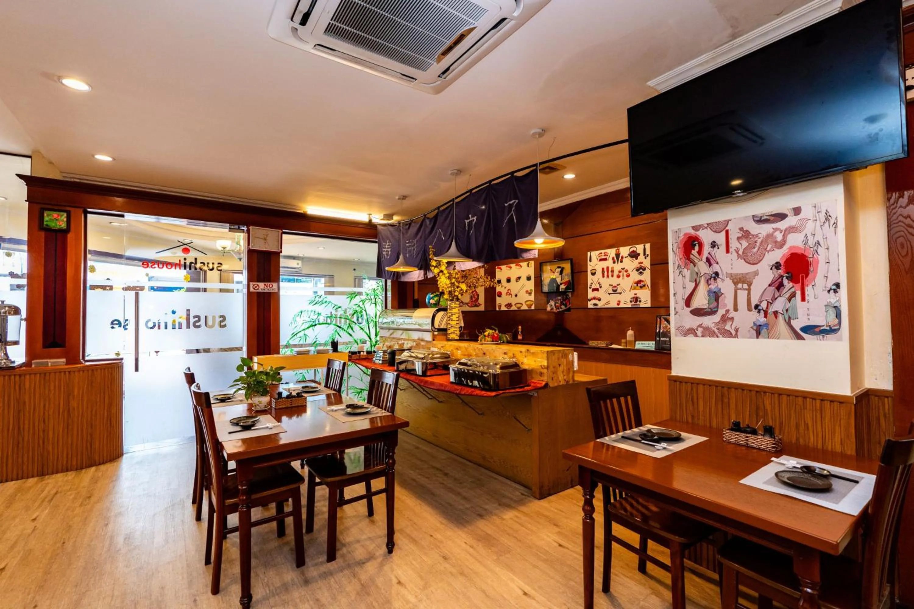 Seating area in Hoang Ha Boutique Hotel