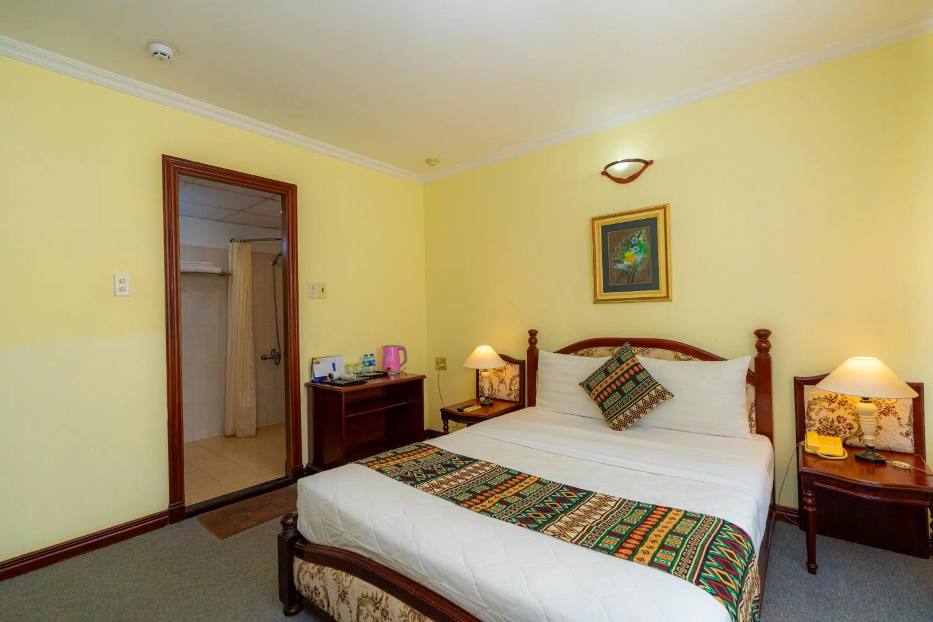 Bed in Hoang Ha Boutique Hotel