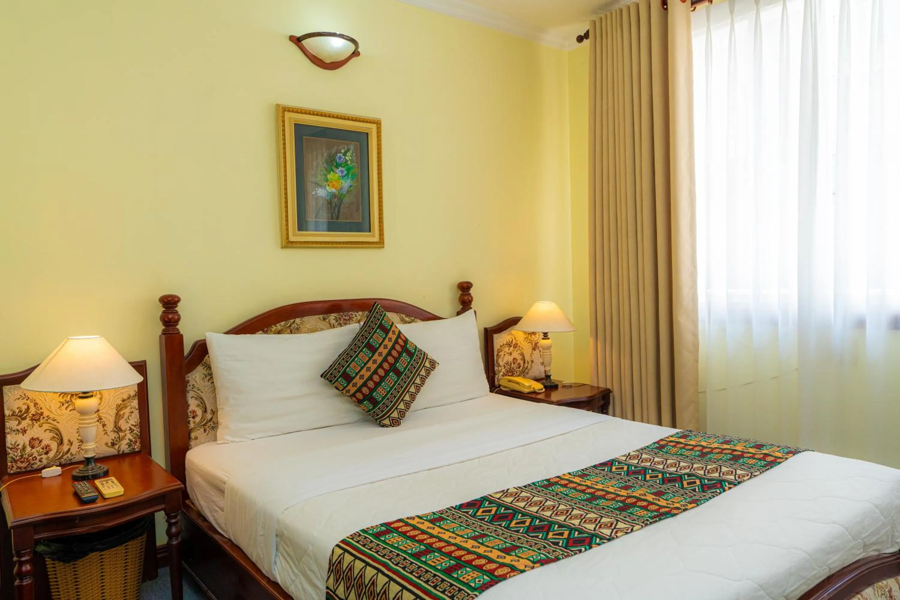 Bed in Hoang Ha Boutique Hotel